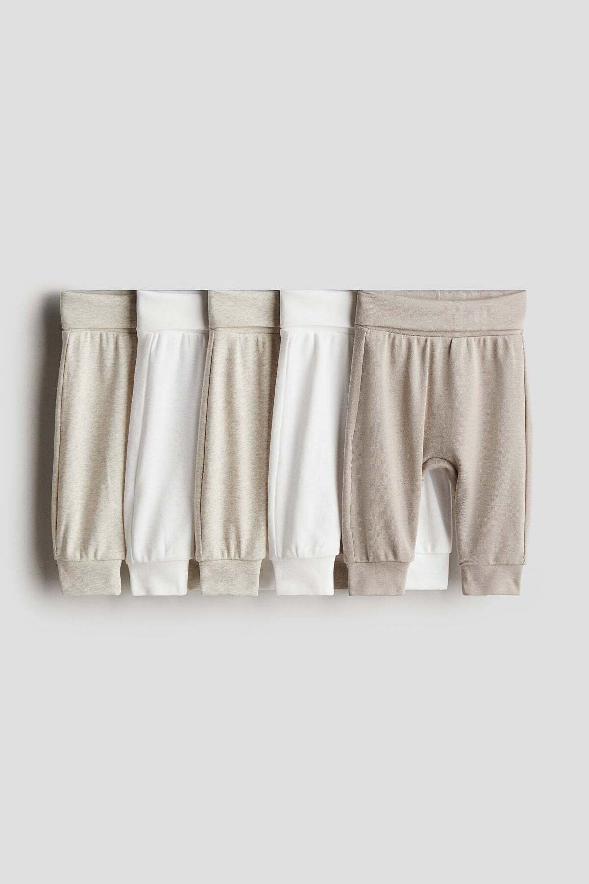 H&M-5-pack cotton trousers 1