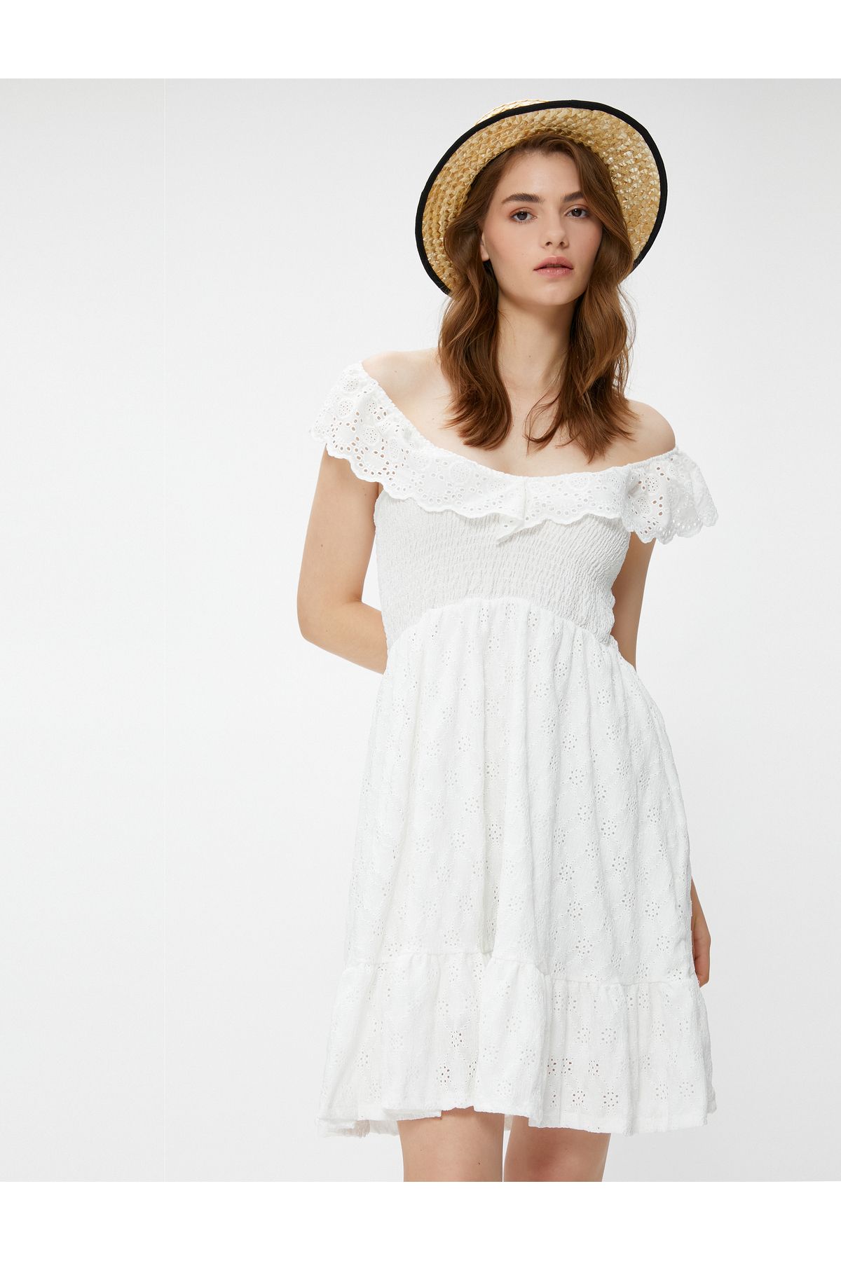 Koton-Short Scallop Dress with Straps Gipelli 2