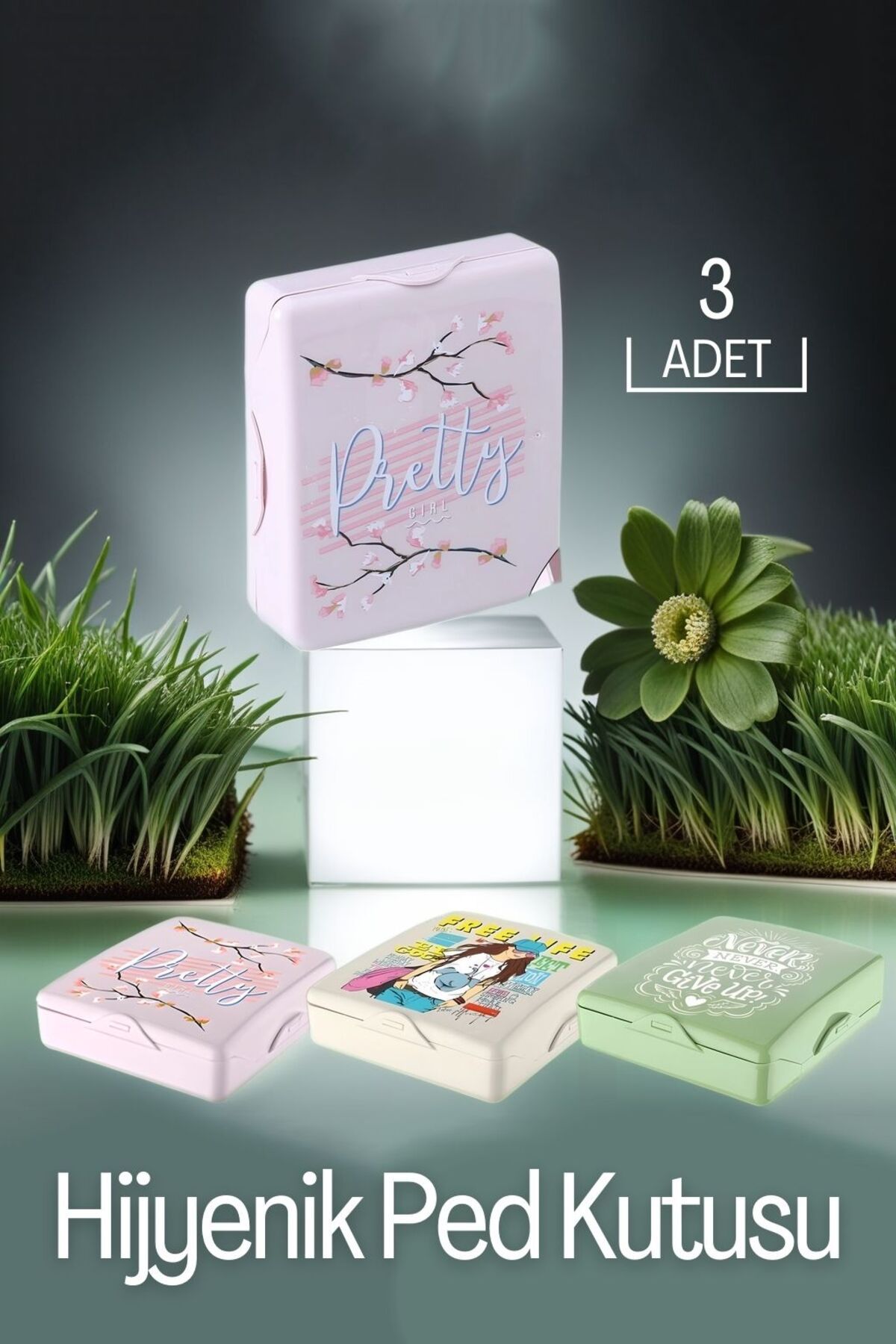 Takaz Global Hijyenik Ped Kutusu 3 RENK Set