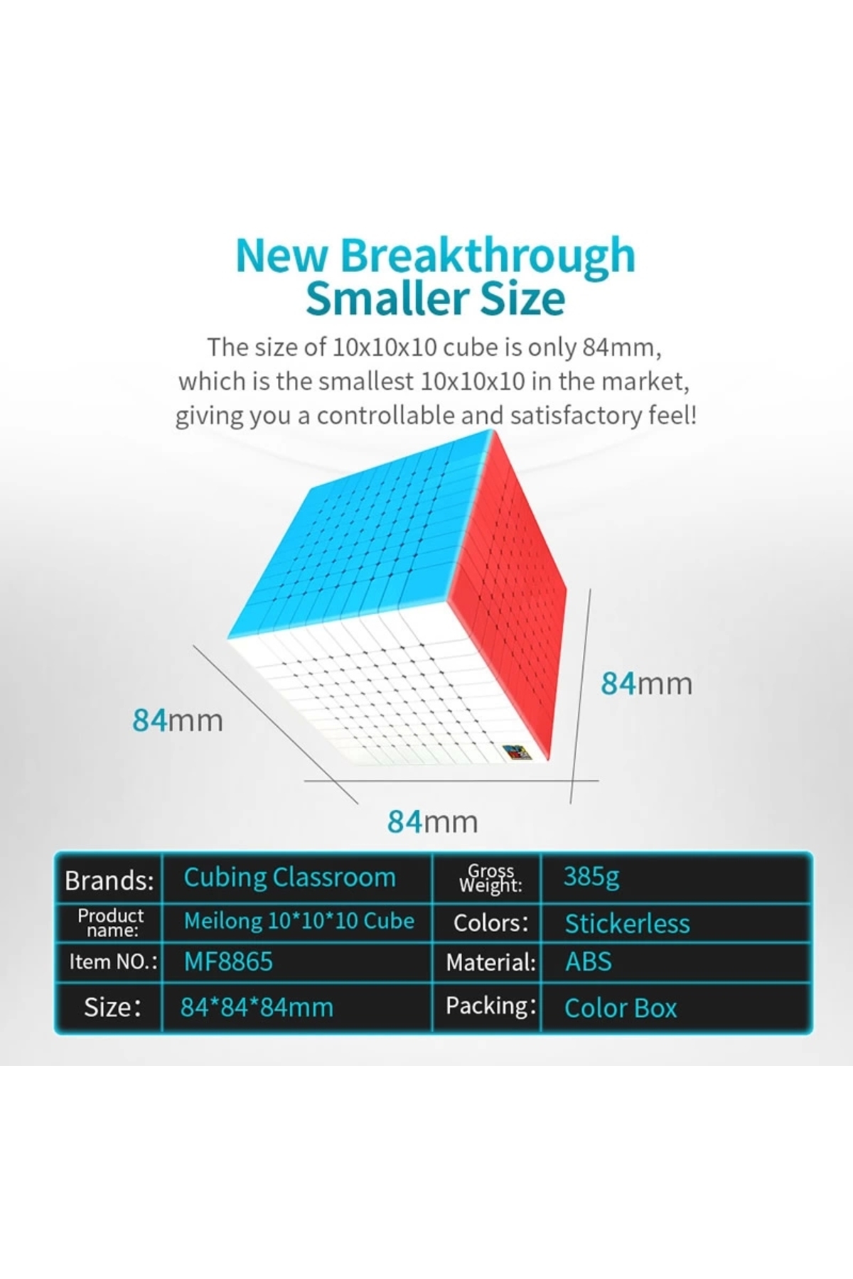 Doğan Oyuncak Dünyası Orijinal MoYu Meilong 10x10 Küp - Moyu Speed Cube - Moyu 10x10 Zeka Küpü - Zeka Küpü - Rubik Küp fotoğrafı 5 (önizleme)