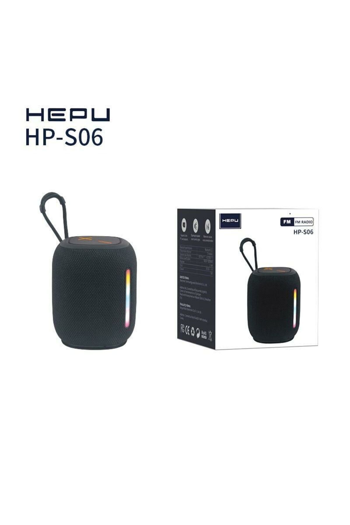 HEPU S06 BLUETOOTH USB ŞARJLI RGB IŞIKLI MÜZİK KUTUSU