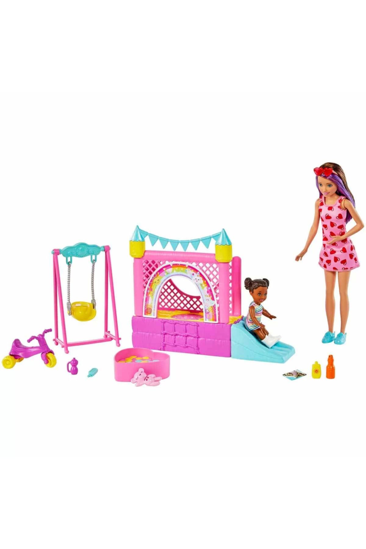 NEZADE STORE Barbie Bebek Bakıcısı Skipper Oyun Evi Seti HHB67