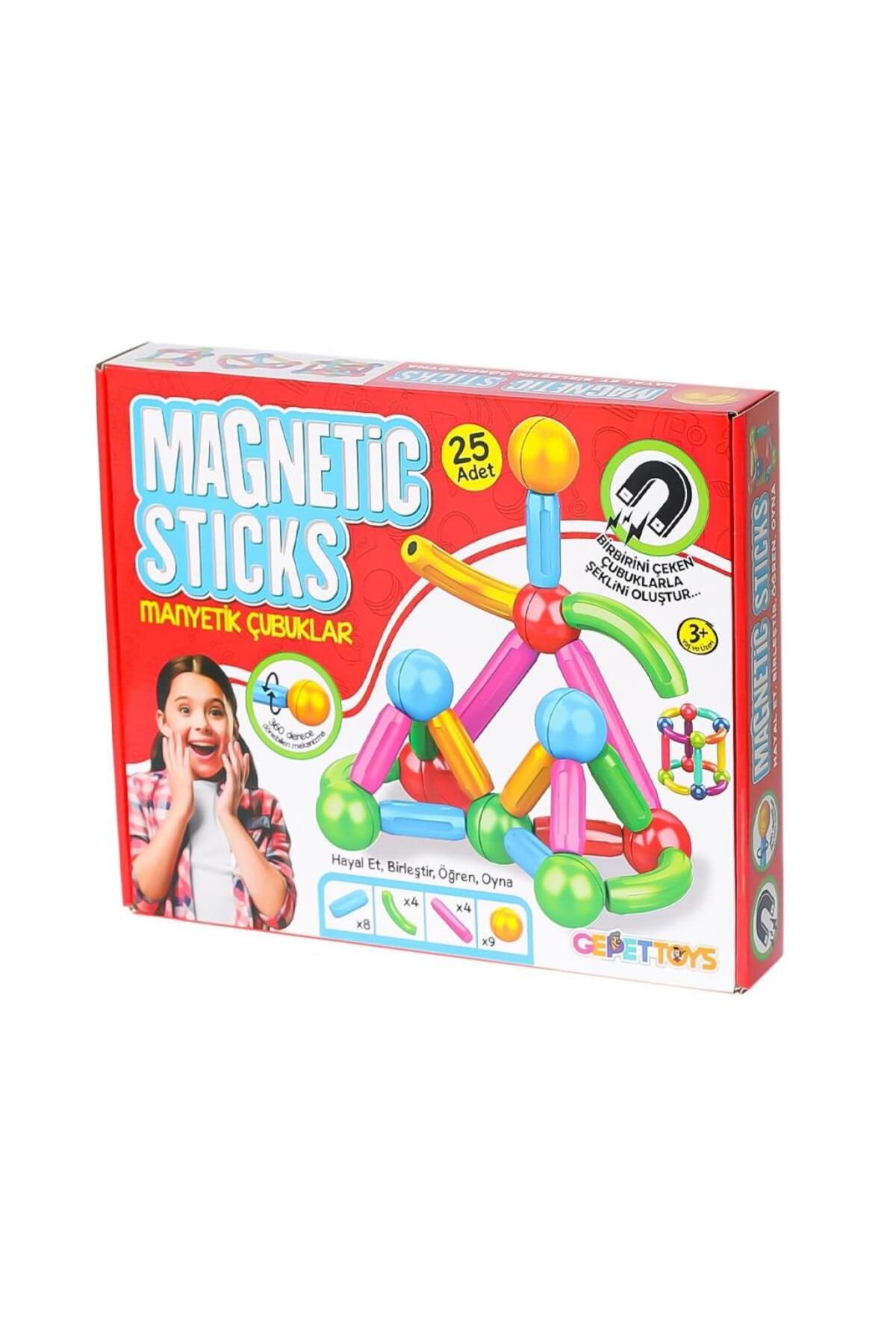 NEZADE STORE MS-25 Manyetik Çubuklar 25 Parça -Gepettoys