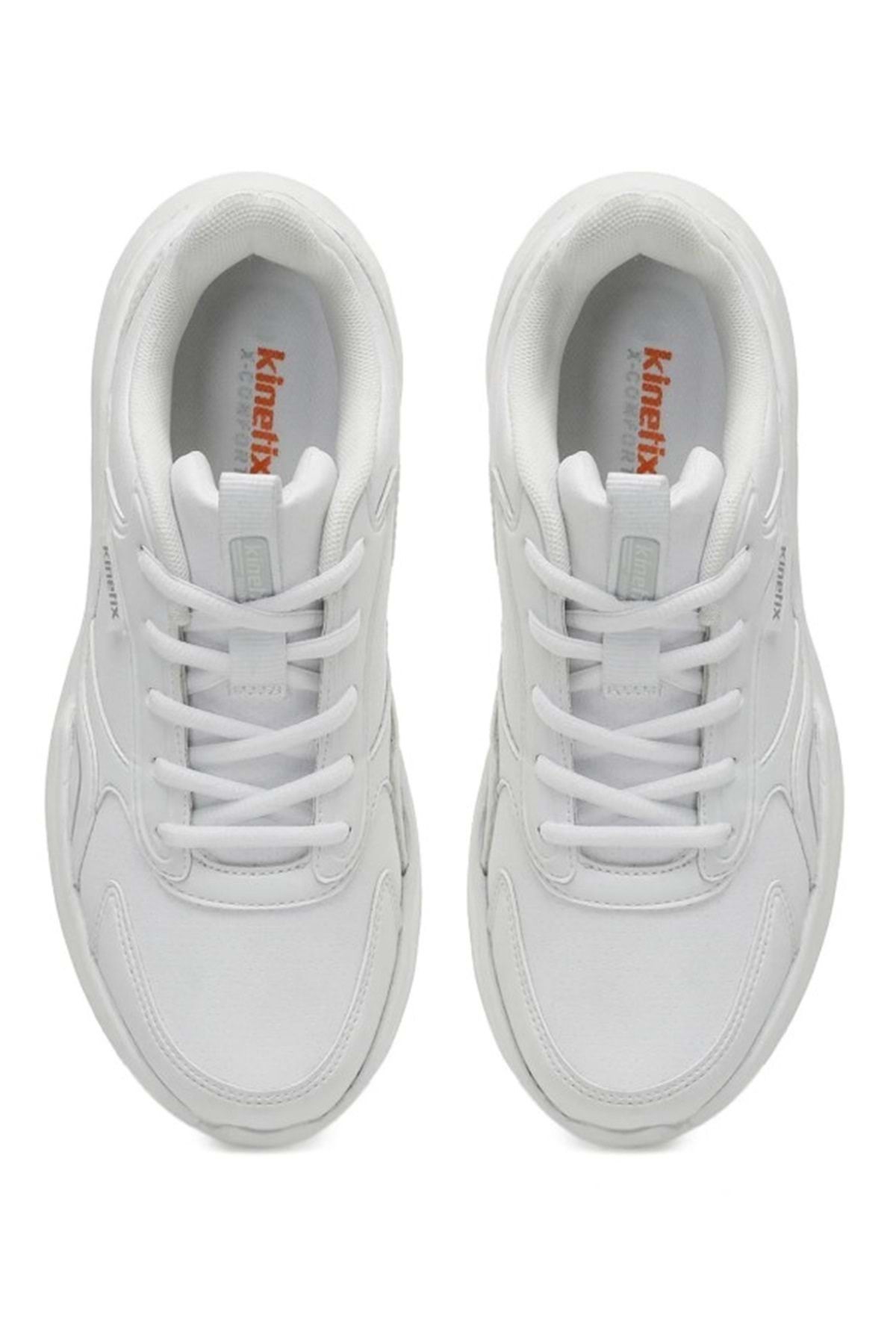 Kinetix-White Unisex Sneakers - Solida Pu, Thick Sole 4