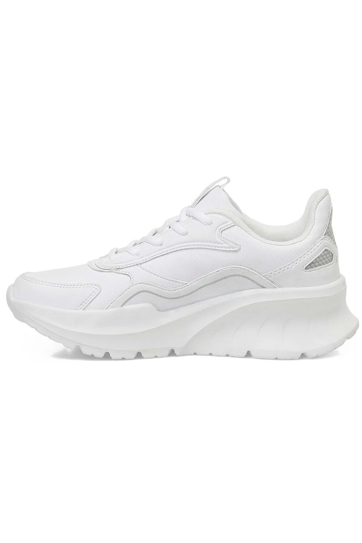 Kinetix-White Unisex Sneakers - Solida Pu, Thick Sole 3