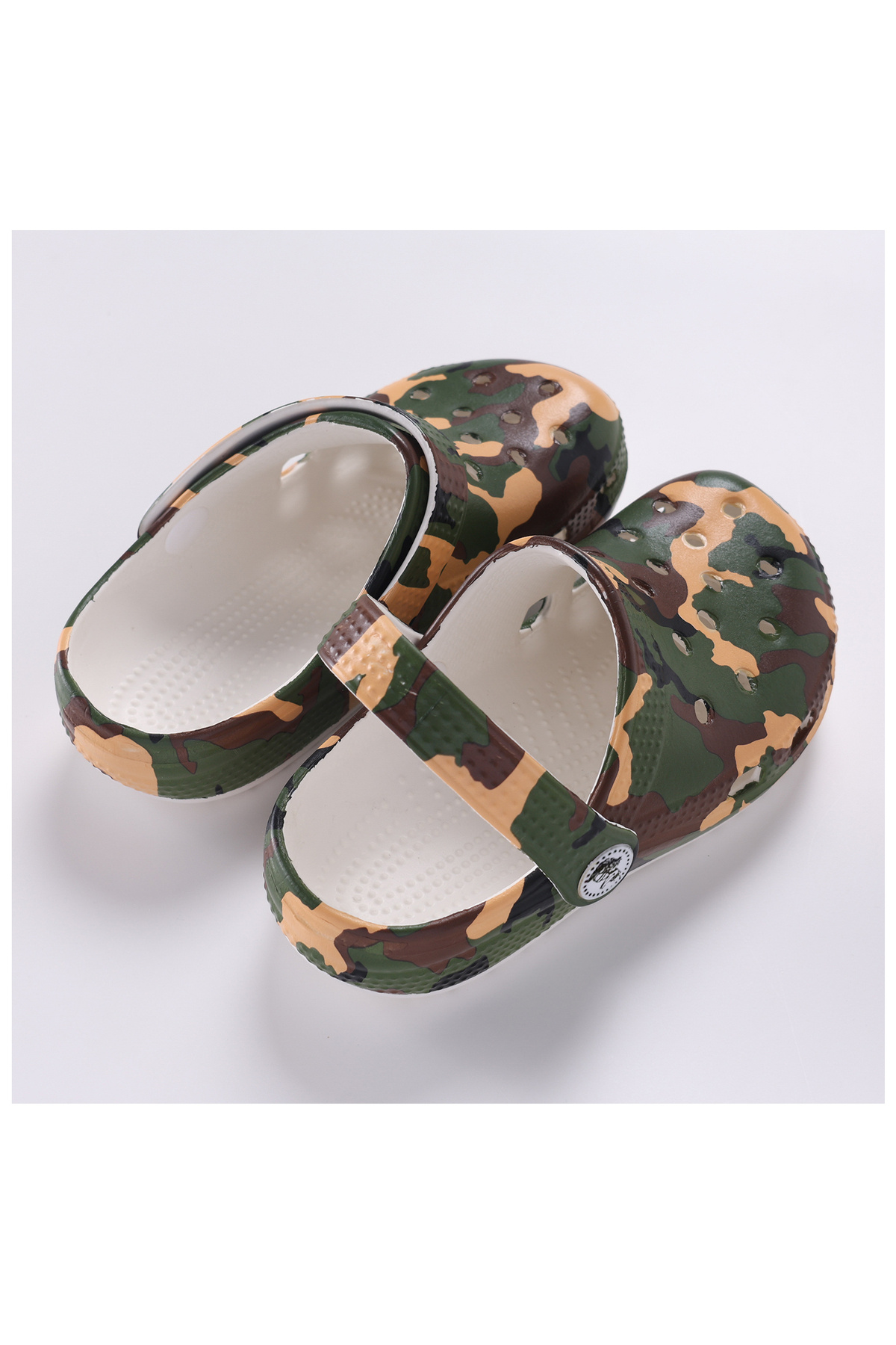 SAPS-All Over Camouflage Printed Slip On Clogs - Multi Color 5