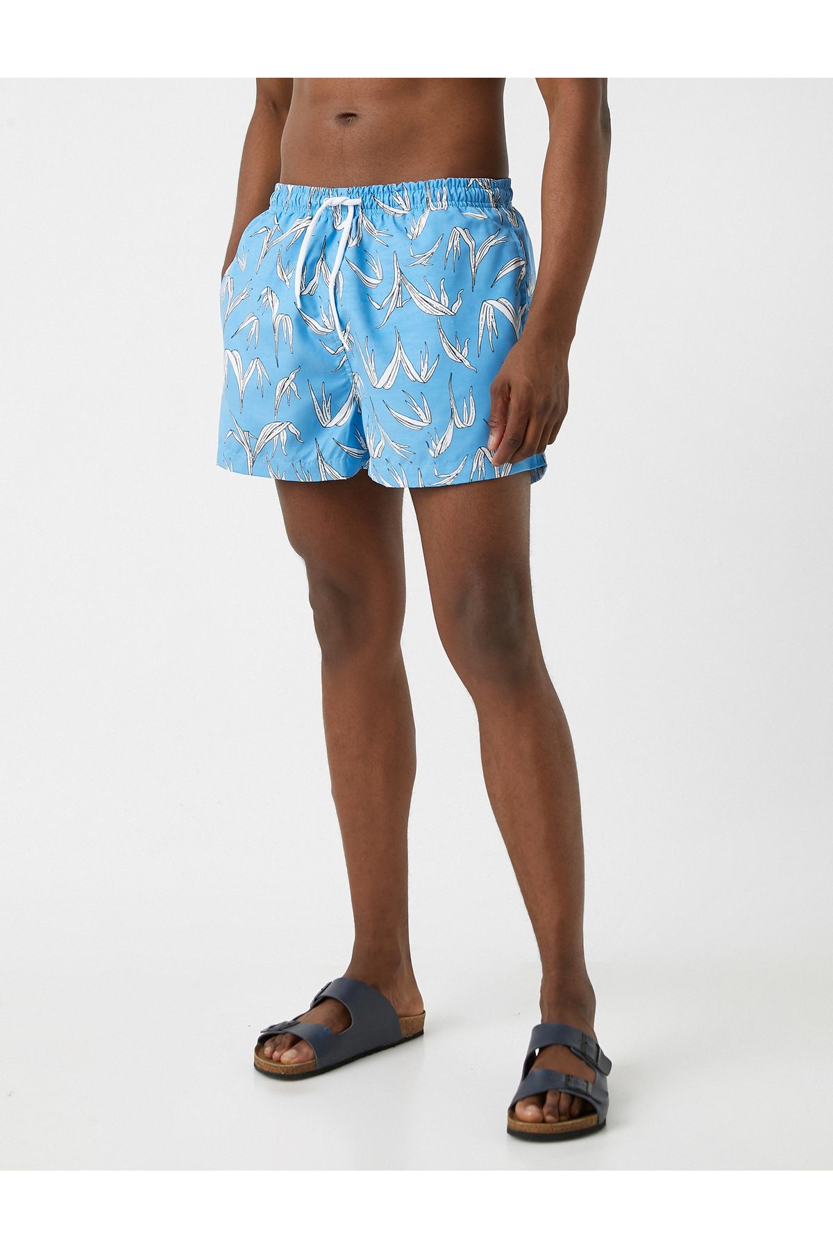 Koton-Swim Shorts - Blue - Graphic 3