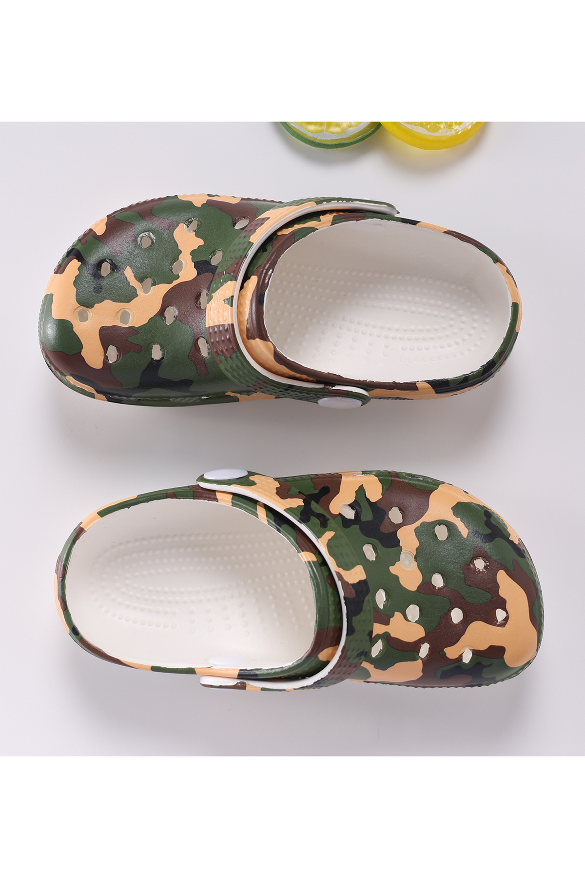 SAPS-All Over Camouflage Printed Slip On Clogs - Multi Color 7