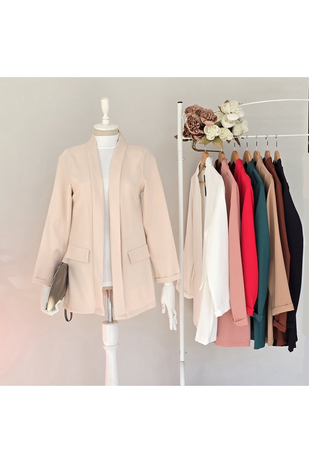 ENDAMIM-Thin Seasonal Unlined Blazer Jacket 6