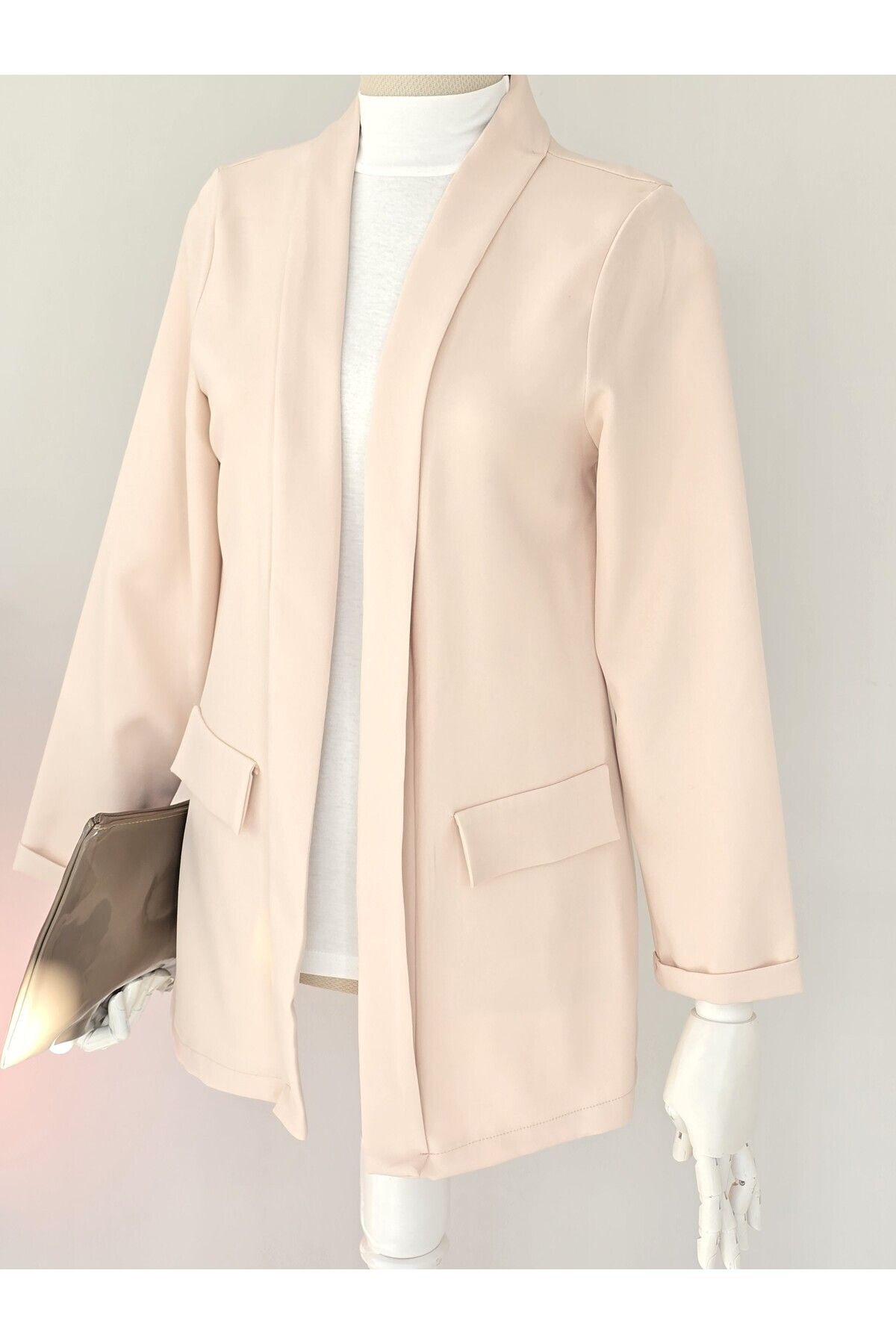 ENDAMIM-Thin Seasonal Unlined Blazer Jacket 4