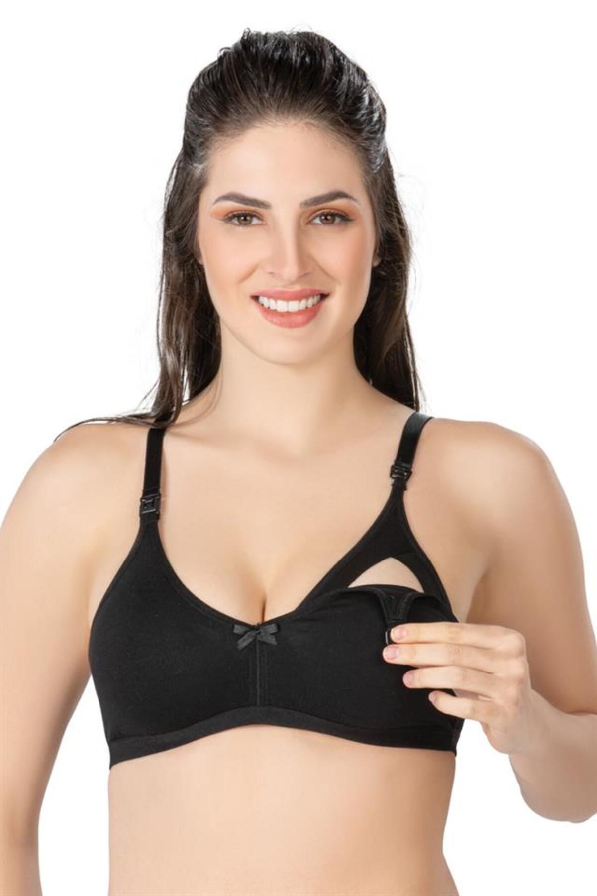 COjans-Black Modal Cotton Nursing Bra 1