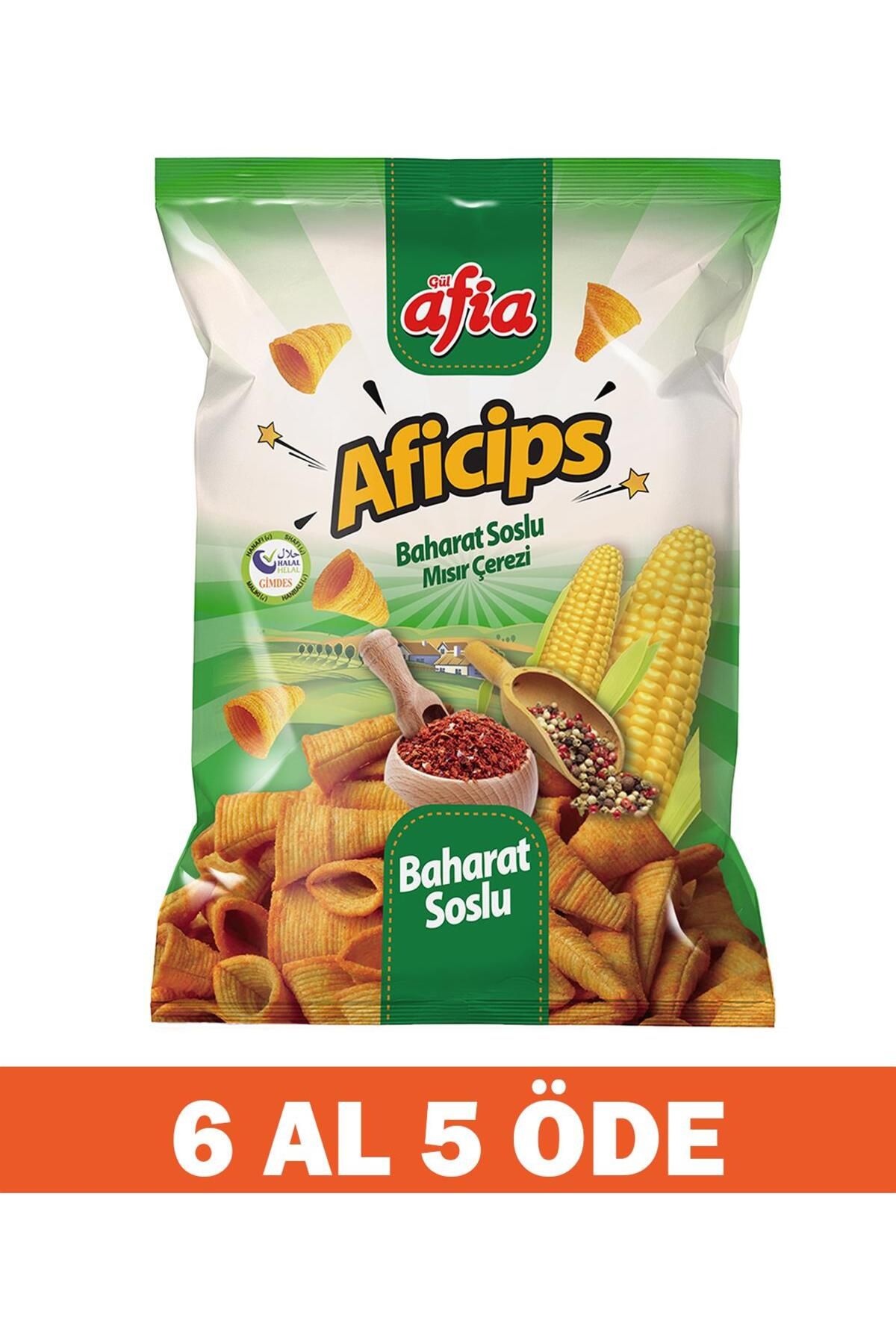 Afia Aficips Baharatlı Mısır Cips 50 gr 5 Alana 1 Bedava