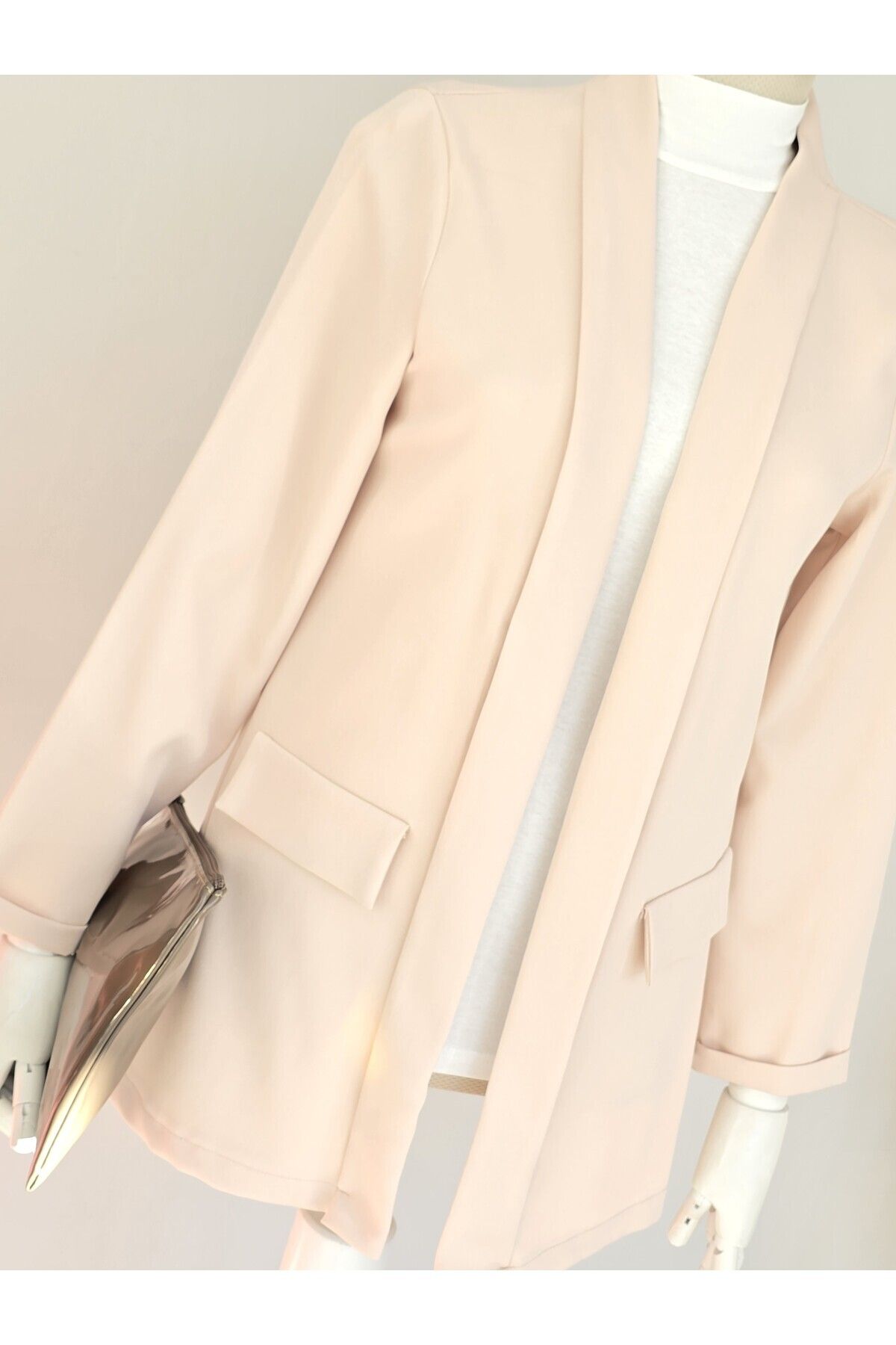 ENDAMIM-Thin Seasonal Unlined Blazer Jacket 5