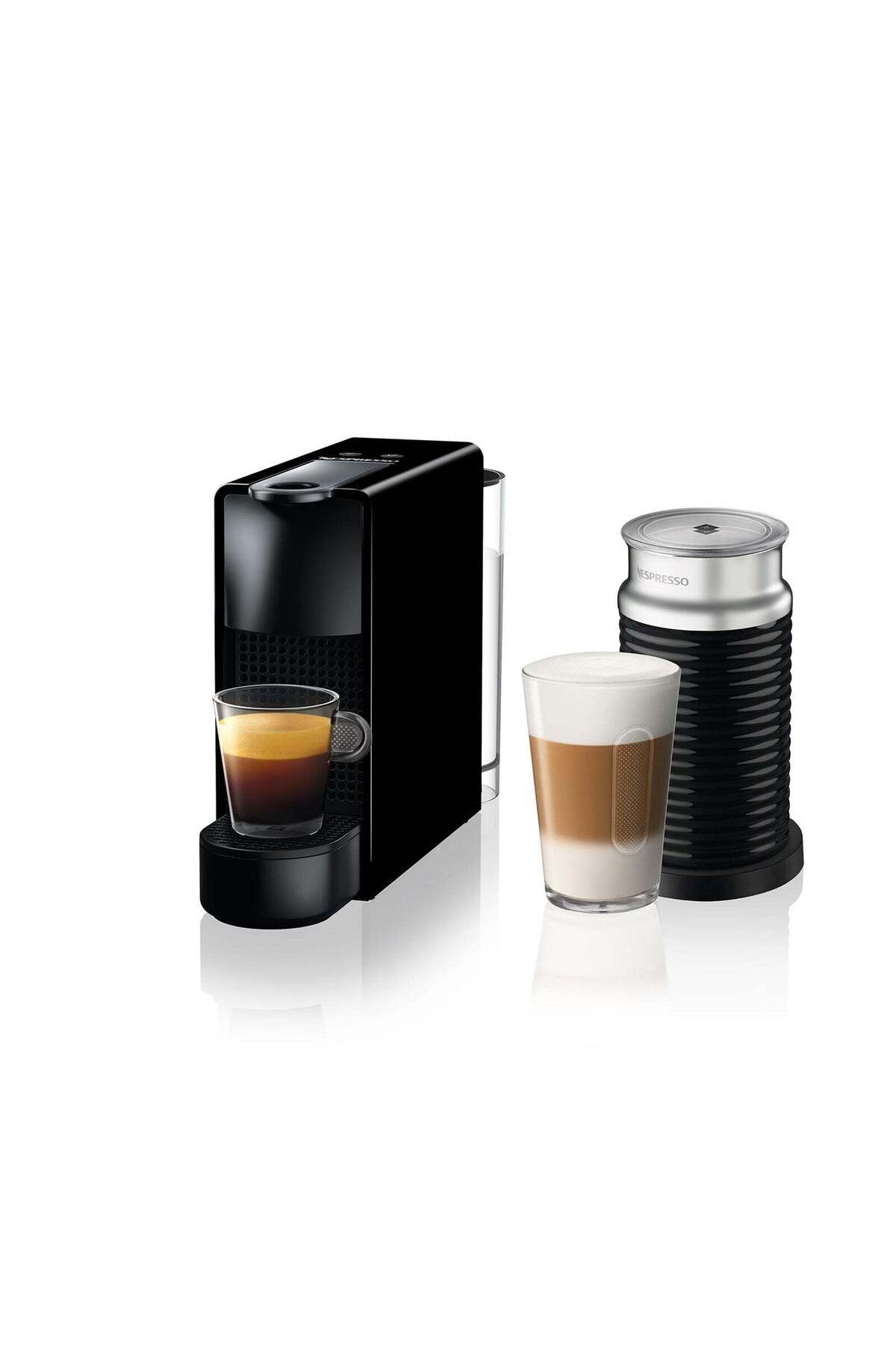 Nespresso C35 Essenza Mini Siyah Kahve Makinesi Ve Süt Köpürtücü Aksesuar