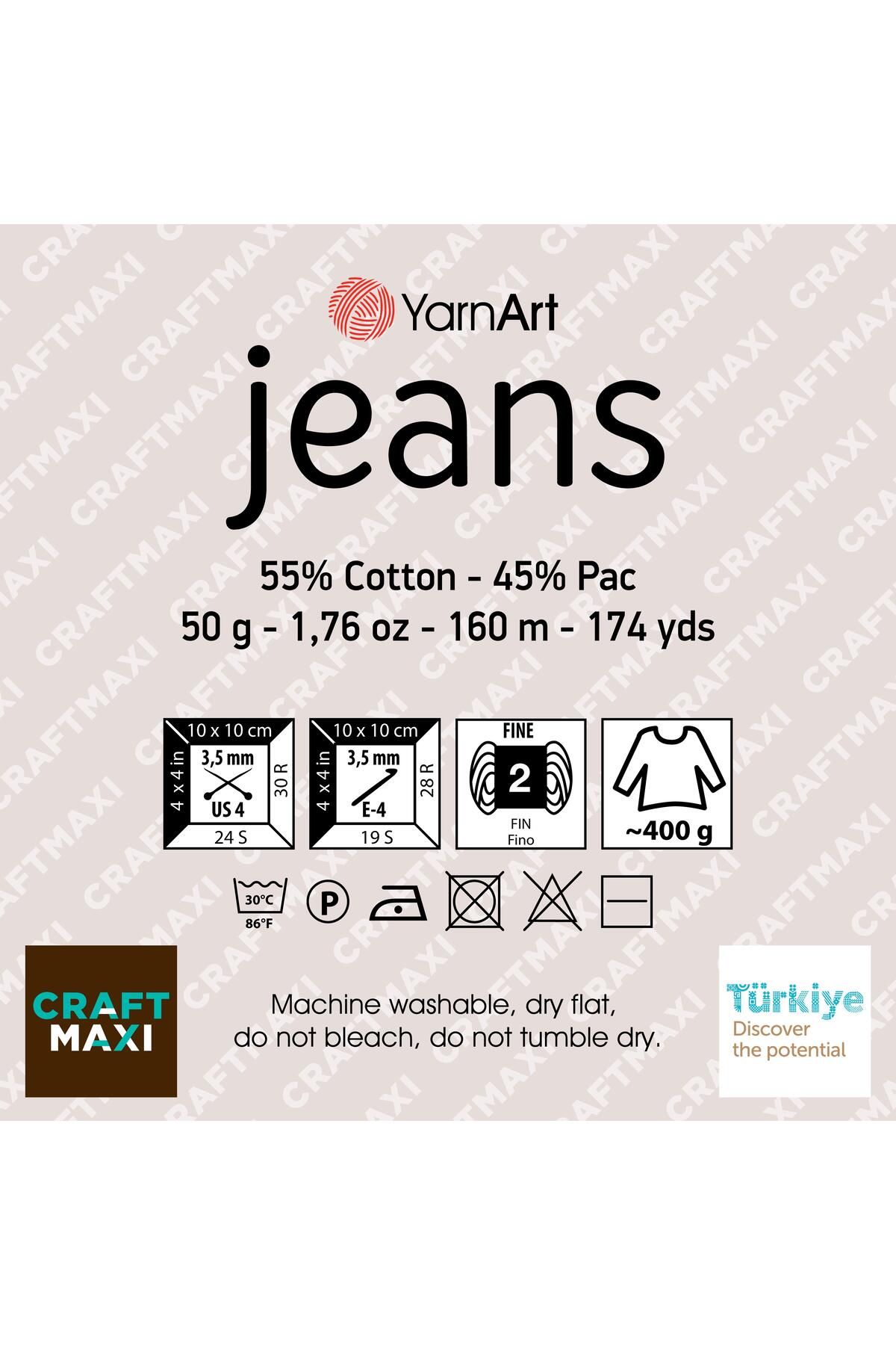 Yarnart-Nr. 48 Ață de tricotat JEANS - Pachet de 4 2