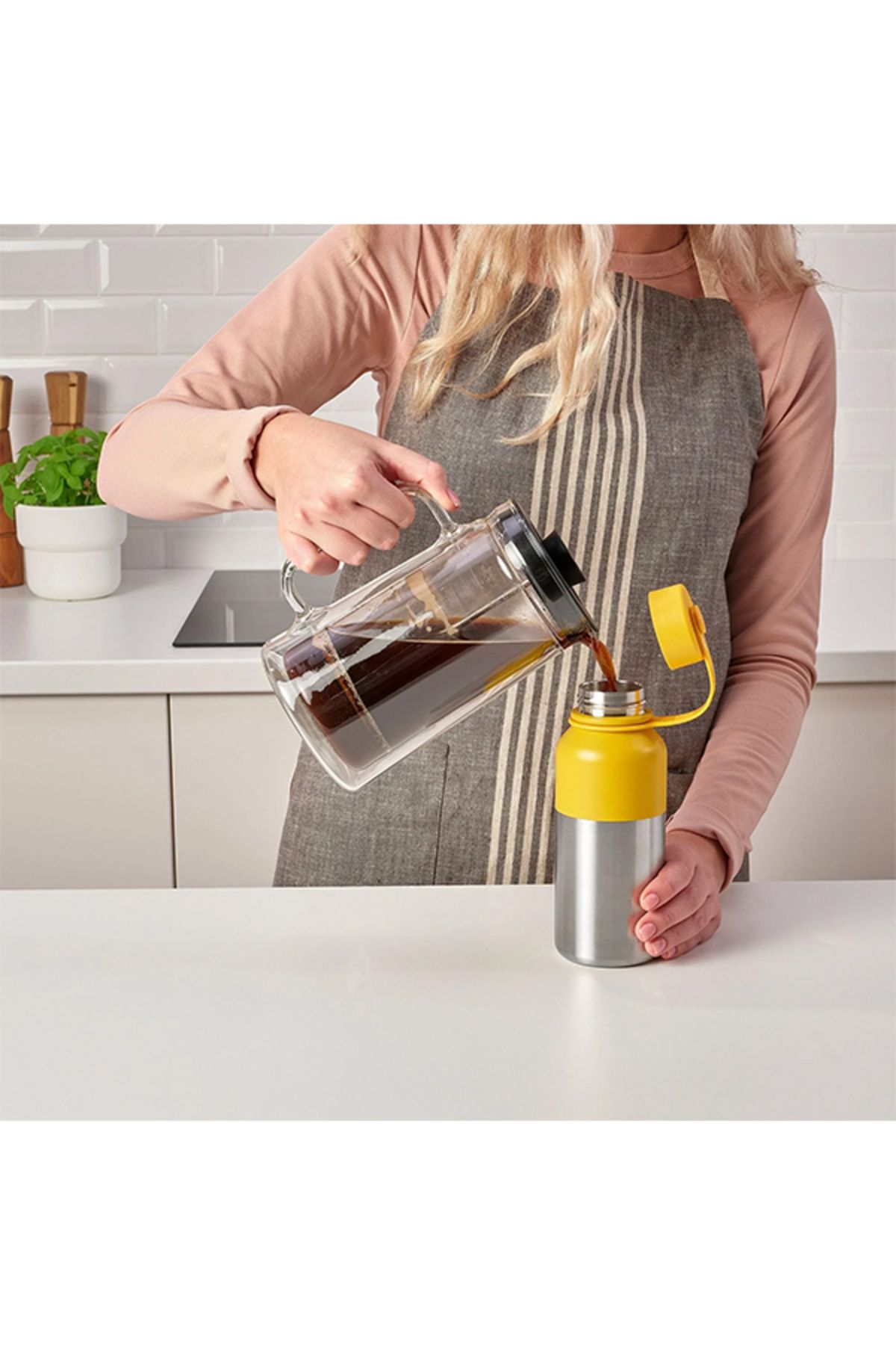 IKEA-Hetlevrad Thermos, Stainless Steel-yellow, 0.5 Lt 5