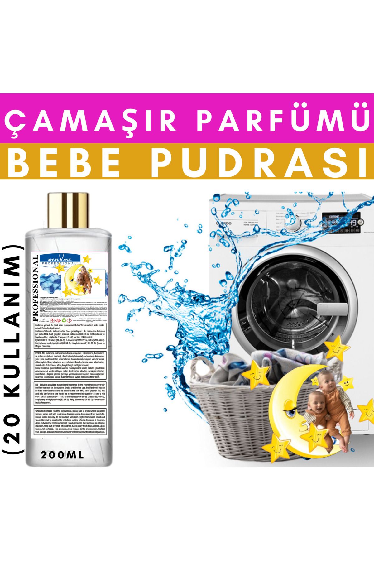 wendore sihirli kokular ÇAMAŞIR PARFÜMÜ BEBE PUDRASI 200ML