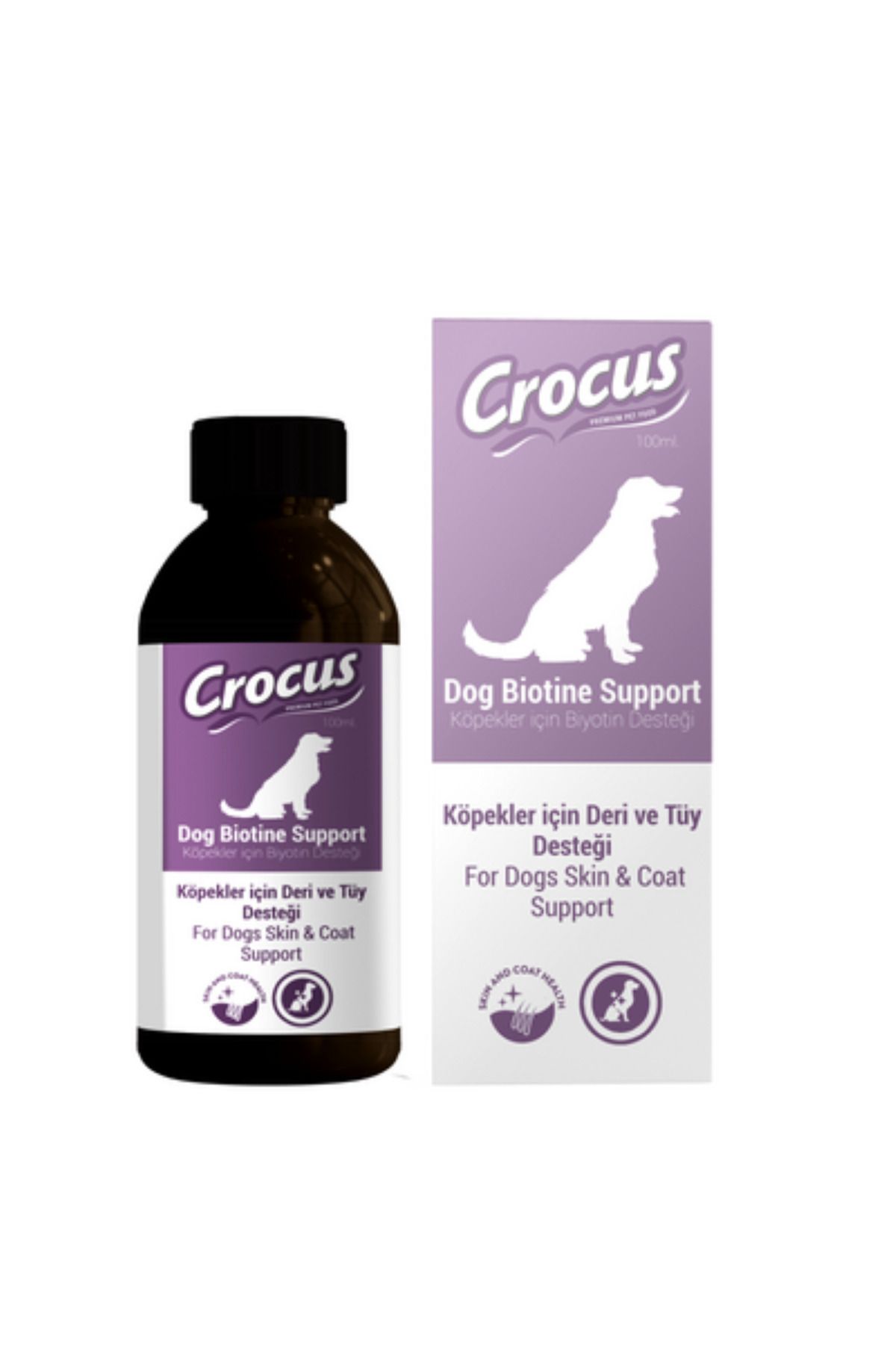 CROKEE Crocus Dog Biotine Support ( Köpekler için Deri Tüy Desteği ) 100ml