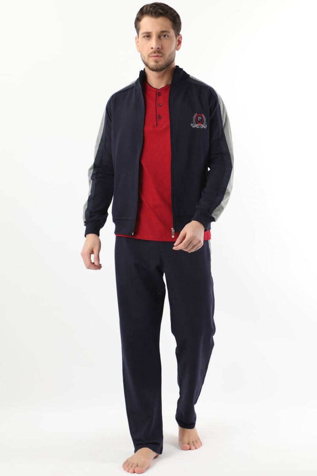 Pierre Cardin-Men's 3-Piece Pajamas Tracksuit Set 1