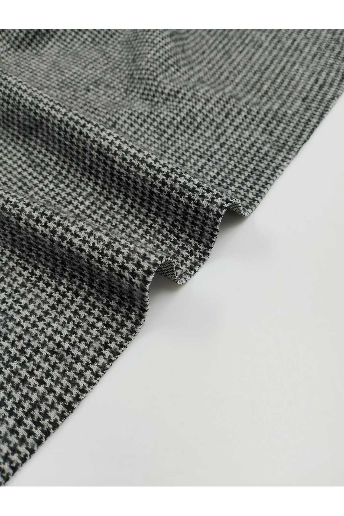 ünsal tekstil-Winter Lycra Houndstooth Patterned Fabric 2