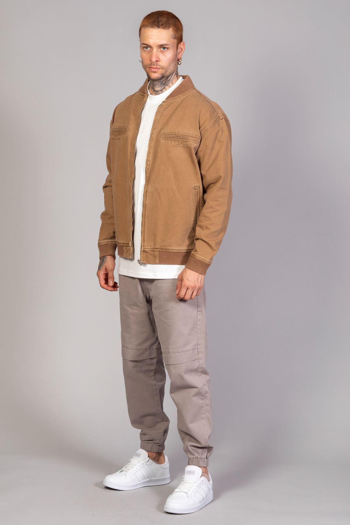 کت چند رنگ مردانه ژاکت شلوار جین دوچرخه سواری بیش از حد قهوه زیپ LTC Jeans