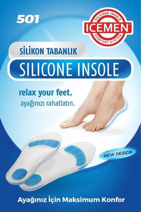Icemen 501 - Silikon Tabanlık Tam Ortopedik Anatomik Silikon Ayakkabı Tabanlı...