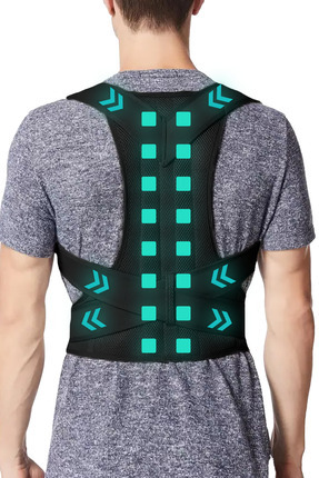 elilom Unisex Dik Duruş Korsesi - Çift Balenli, Kamburluk Önleyici, Günlük ve...