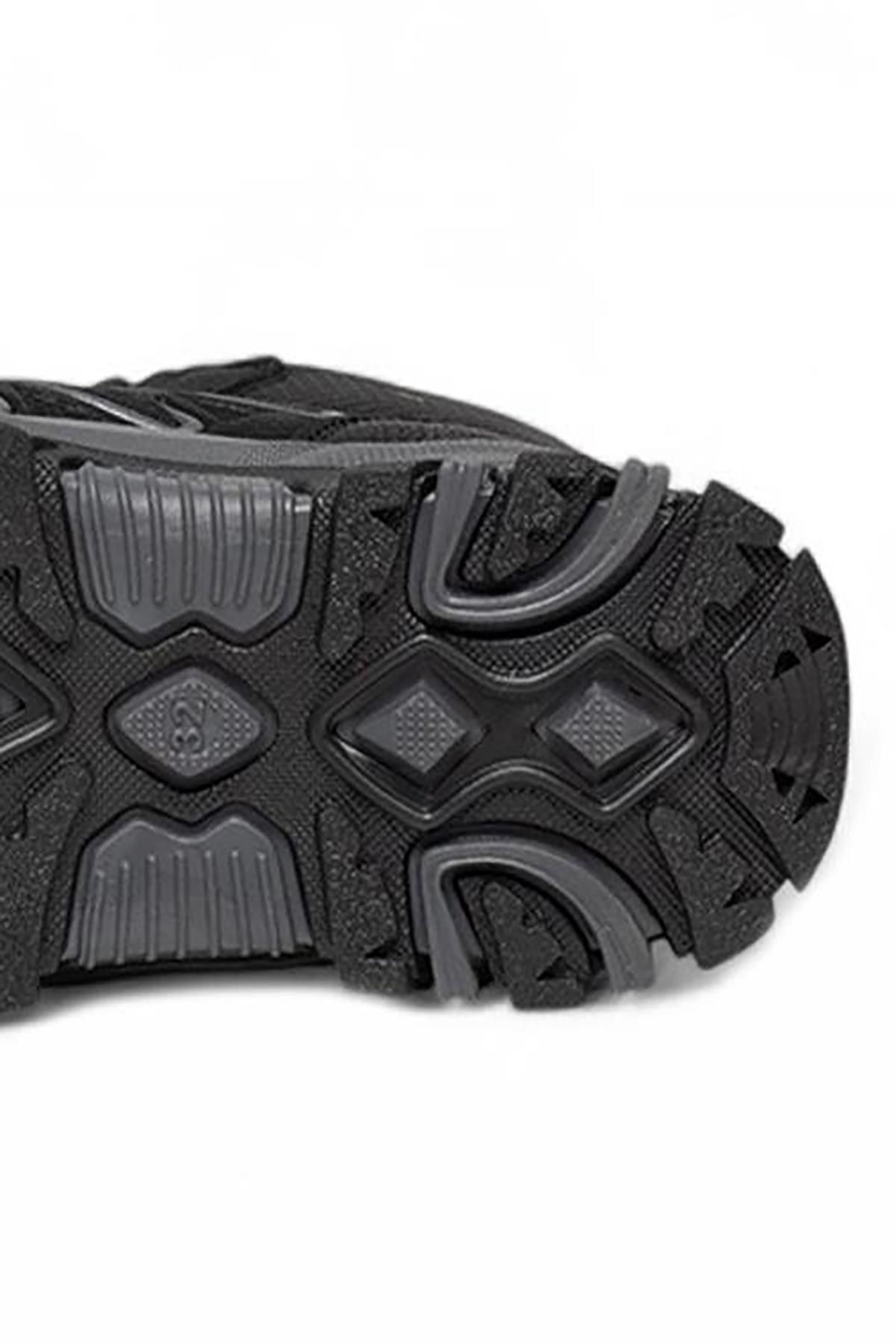 Celira-Tmk Velcro Black Smoked Boys' Boat Shoes 5