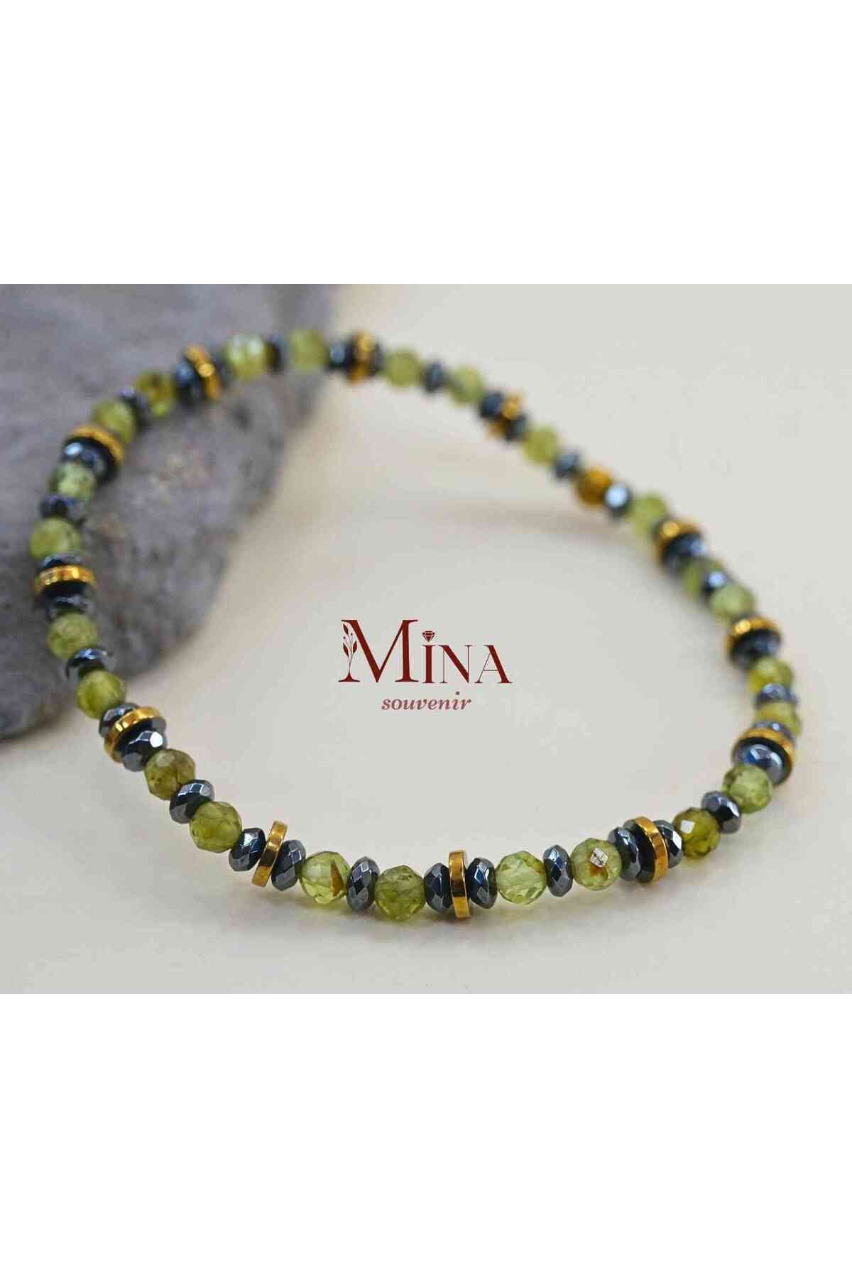 Mina Souvenir-Minimal Bracelets with Hematit with Mixed Natural Stones 1