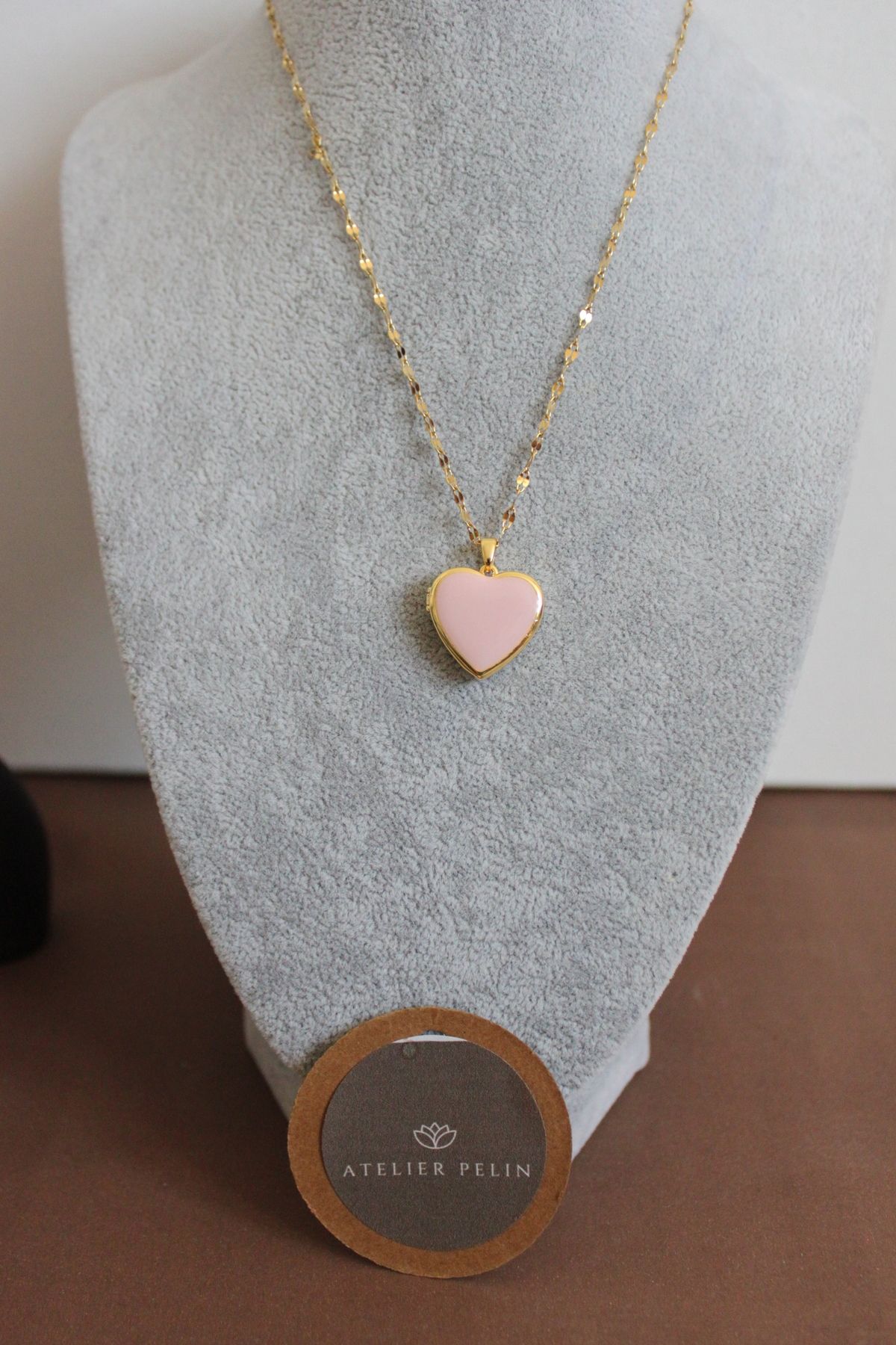 Atelier Pelin-Steel Chain Pop up Heart Model Necklace 7