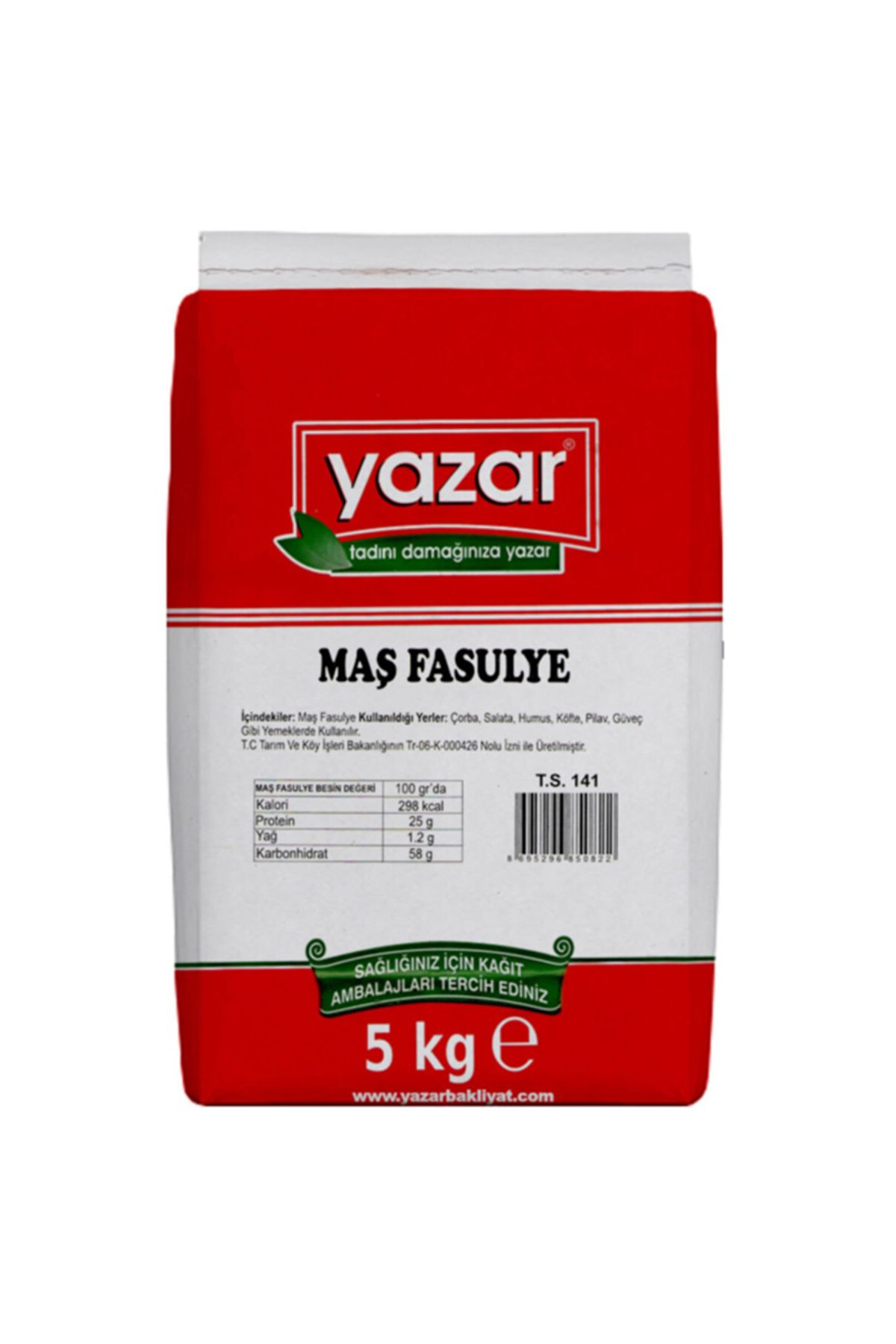 YAZAR Maş Fasulye 5 Kg