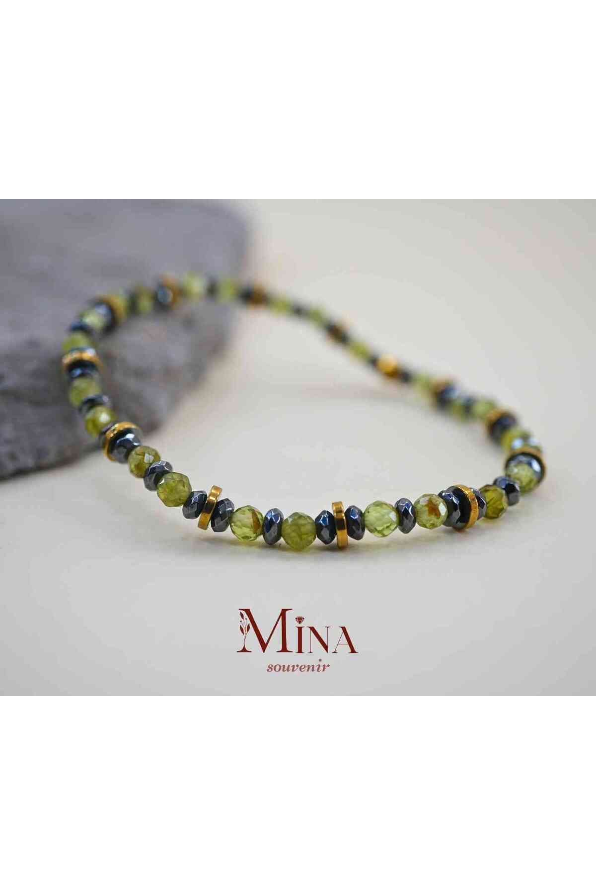 Mina Souvenir-Minimal Bracelets with Hematit with Mixed Natural Stones 2