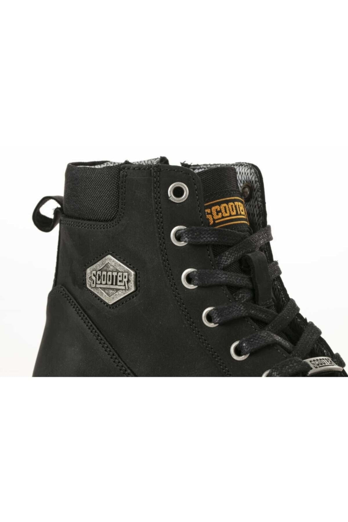 Scooter-M5121 ΓΝΗΣΙΟ ΔΕΡΜΑ ΑΝΔΡΙΚΕΣ ΜΠΟΤΕΣ CRAZY BLACK 4