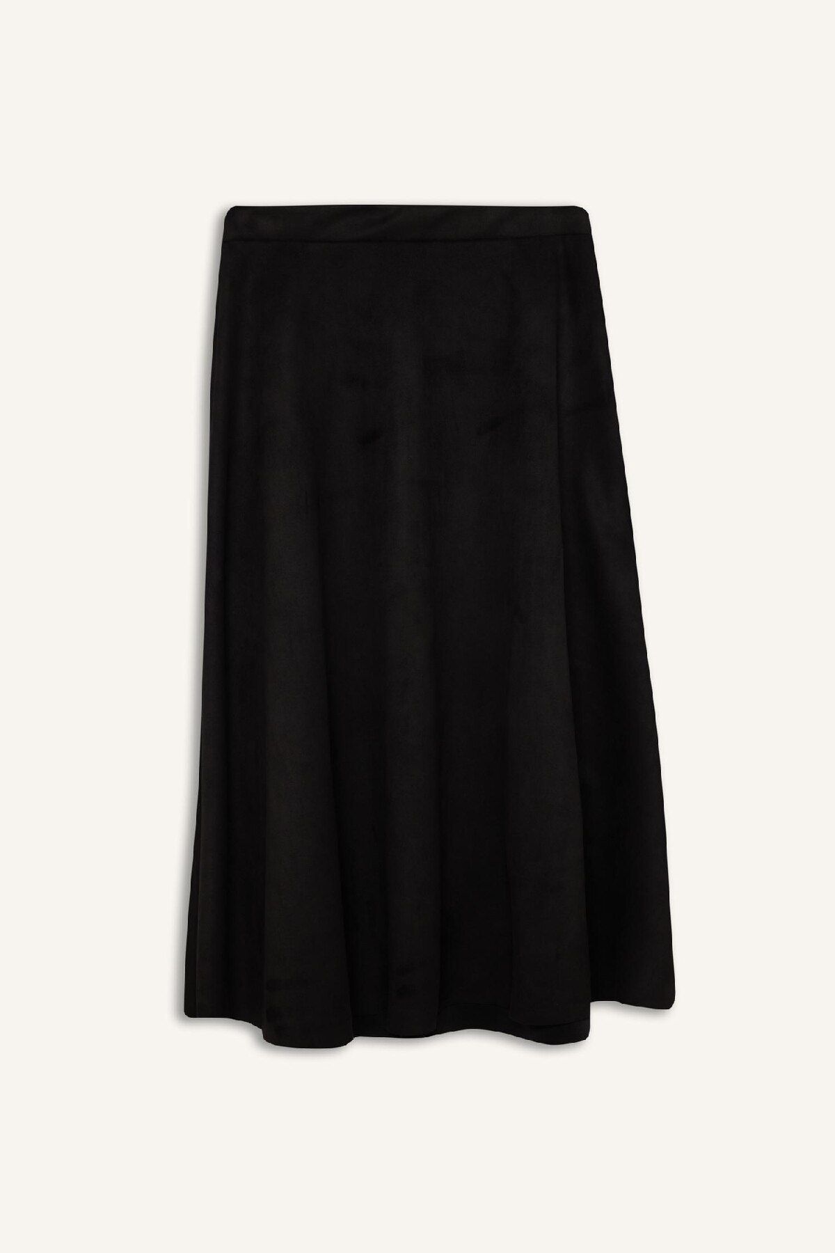 DeFacto-A-Line Basic Plain Suede Midi Skirt E5405Ax24Wn 7
