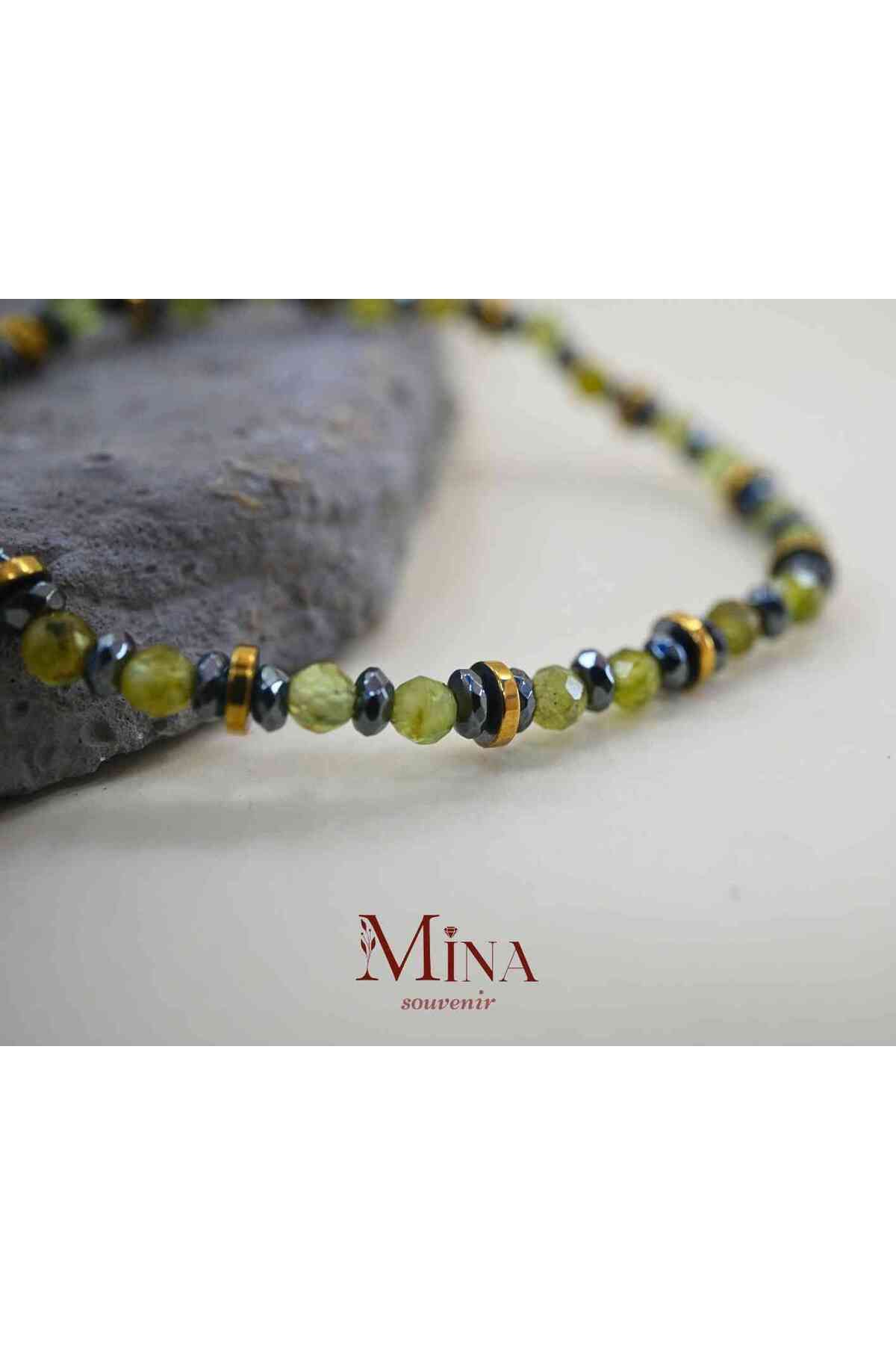 Mina Souvenir-Minimal Bracelets with Hematit with Mixed Natural Stones 4