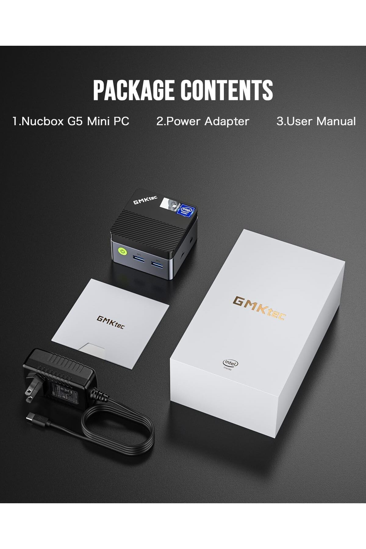 GMKtec-Nucbox G5 Desktop Ultracompact Mini PC N97 Windows 11 Pro 12th Gen Intel N97 12GB DDR5+512GB SSD 6