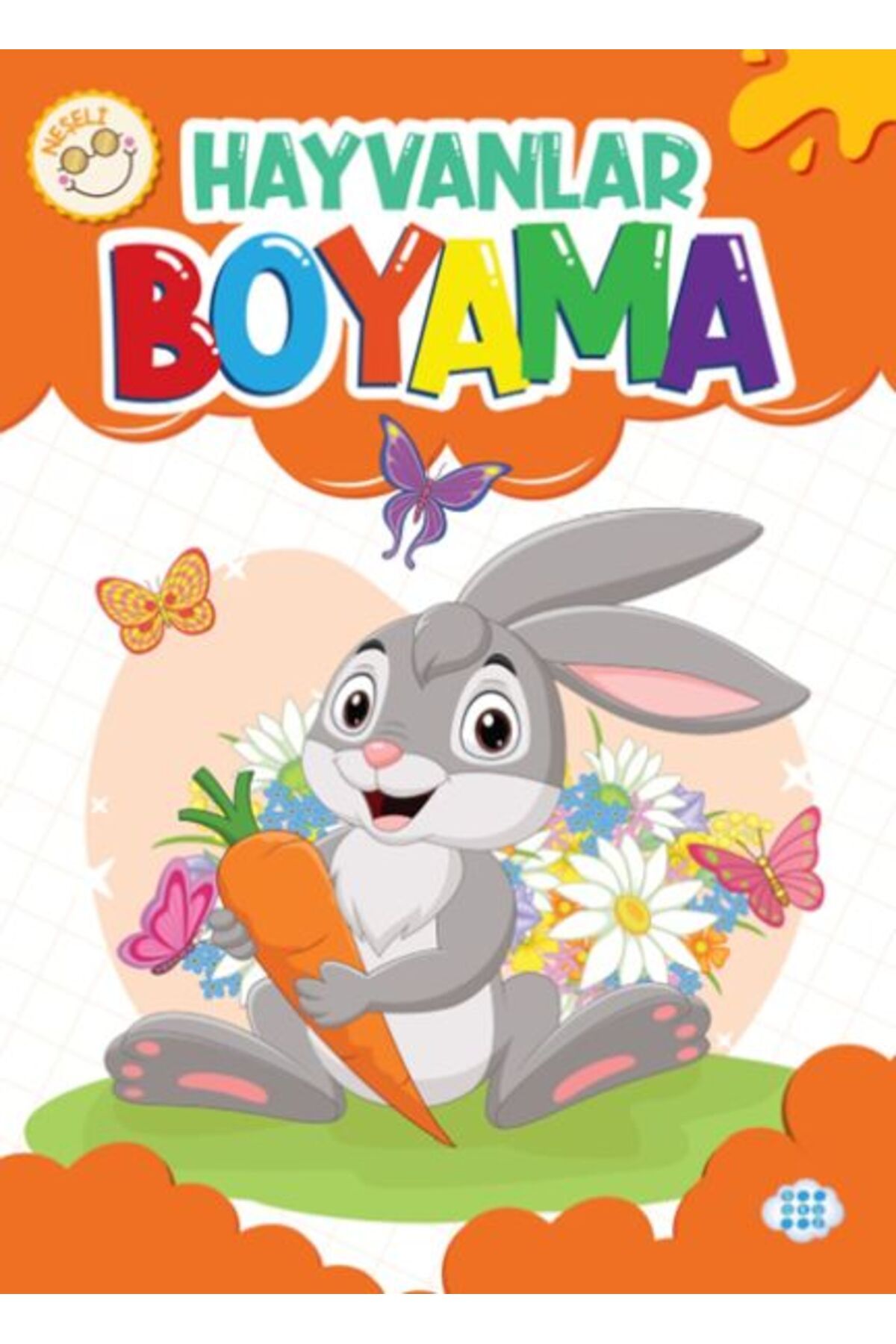 Dokuz Çoçuk Neşeli Hayvanlar Boyama