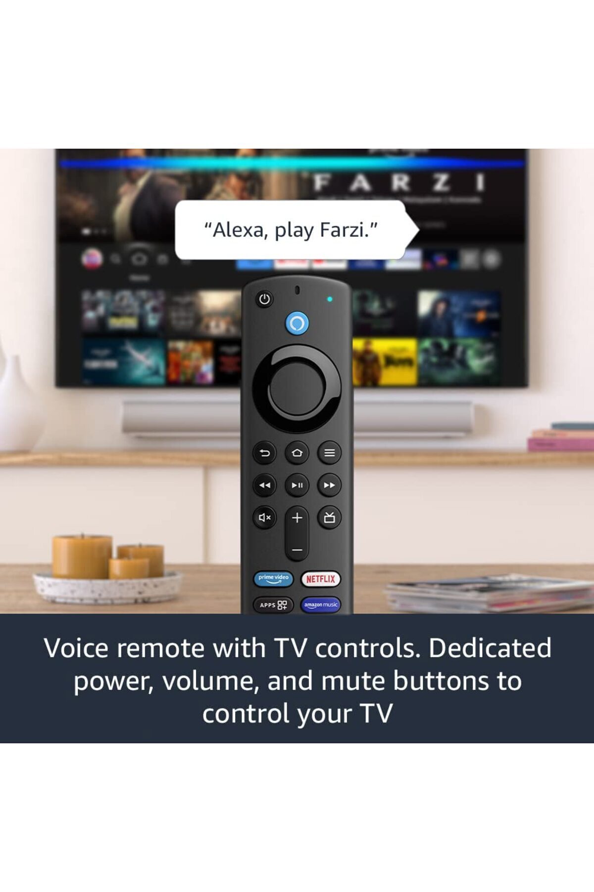 Amazon-مشغل الوسائط المتدفقة Fire TV Stick من الجيل الثالث مع جهاز التحكم الصوتي 3