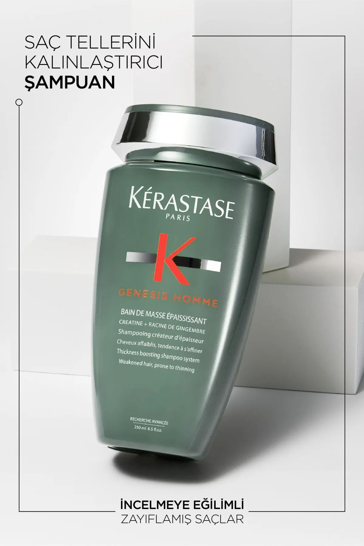 Kerastase Genesis Homme Bain de Masse zayıf saçlara birebir şampuan 250 ML SALOONEVA7103