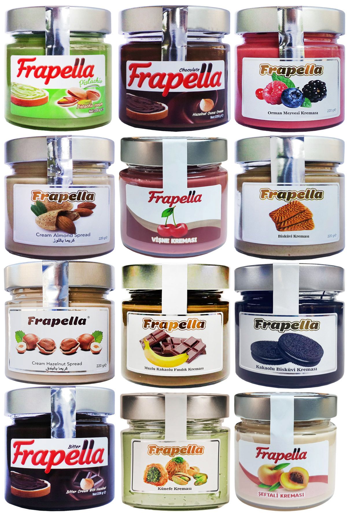 Frapella Efsane Kahvaltılık Krema Paketi 12 Adet X 220 gr .