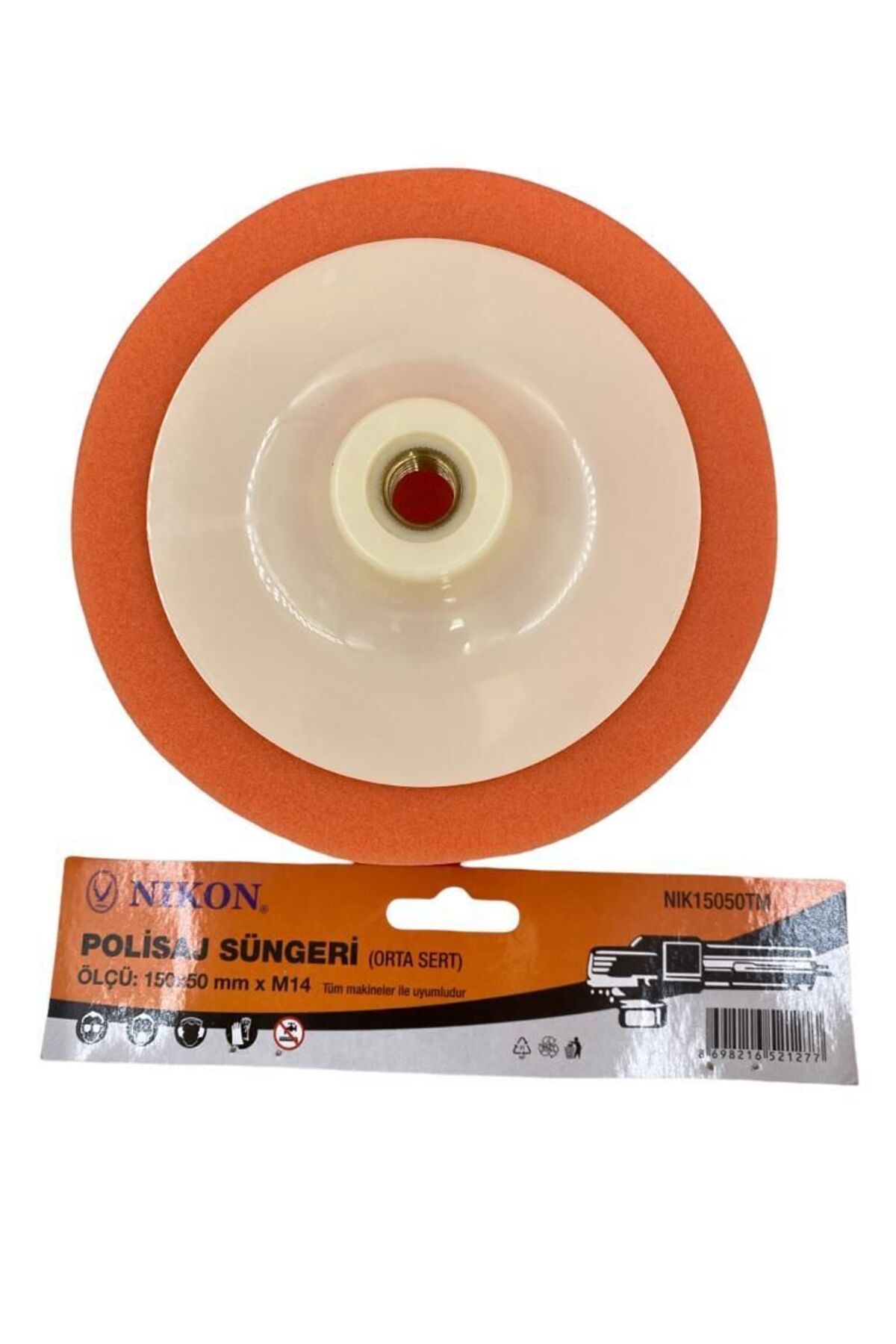 OEM Nikon 15050TM Polisaj Süngeri 150 mm Turuncu Orta Sert