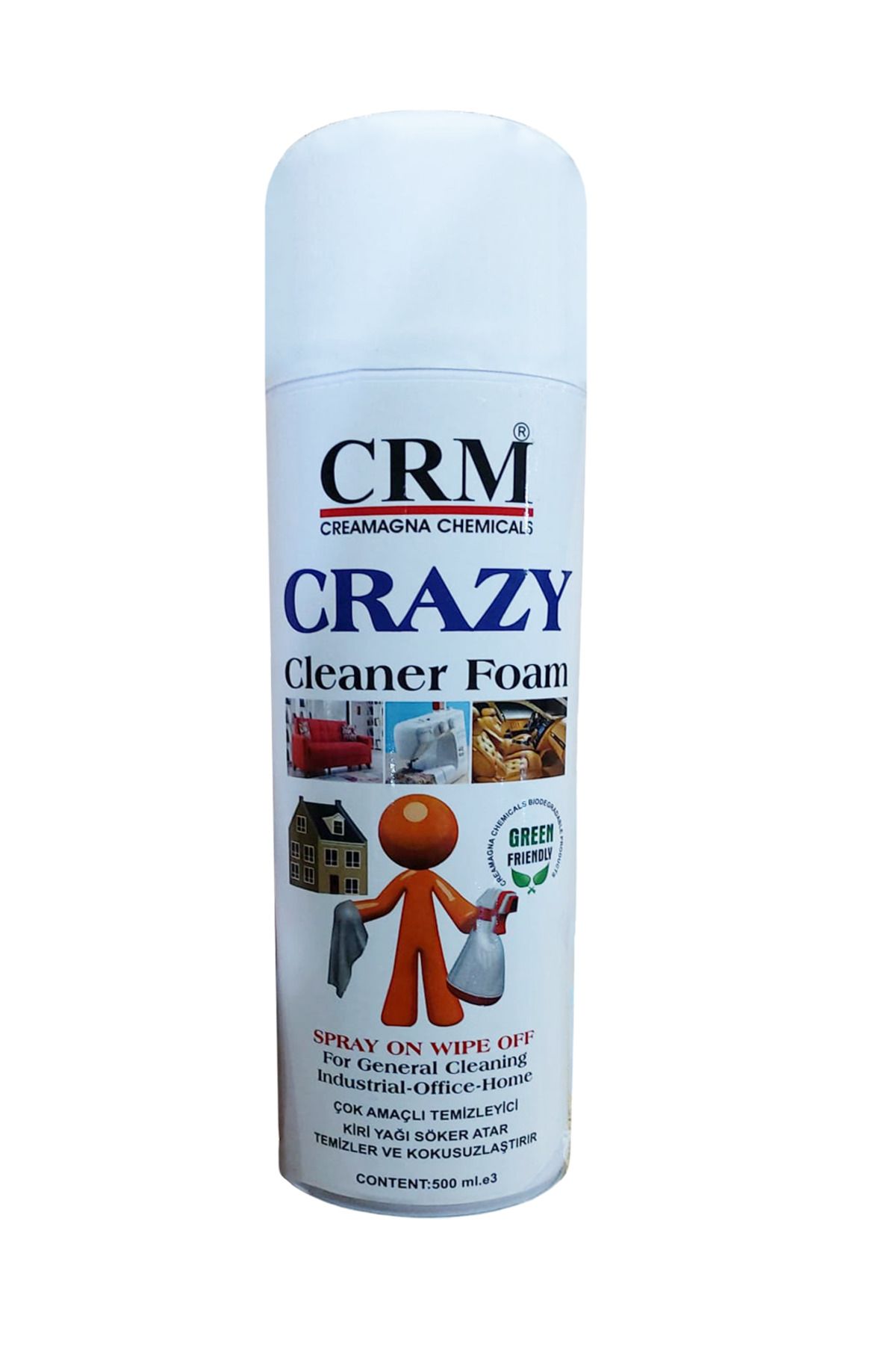 BLUE BIRD CRM Crazy Foam Çok Amaçlı Temizleyici Sprey Köpük 500 ml.