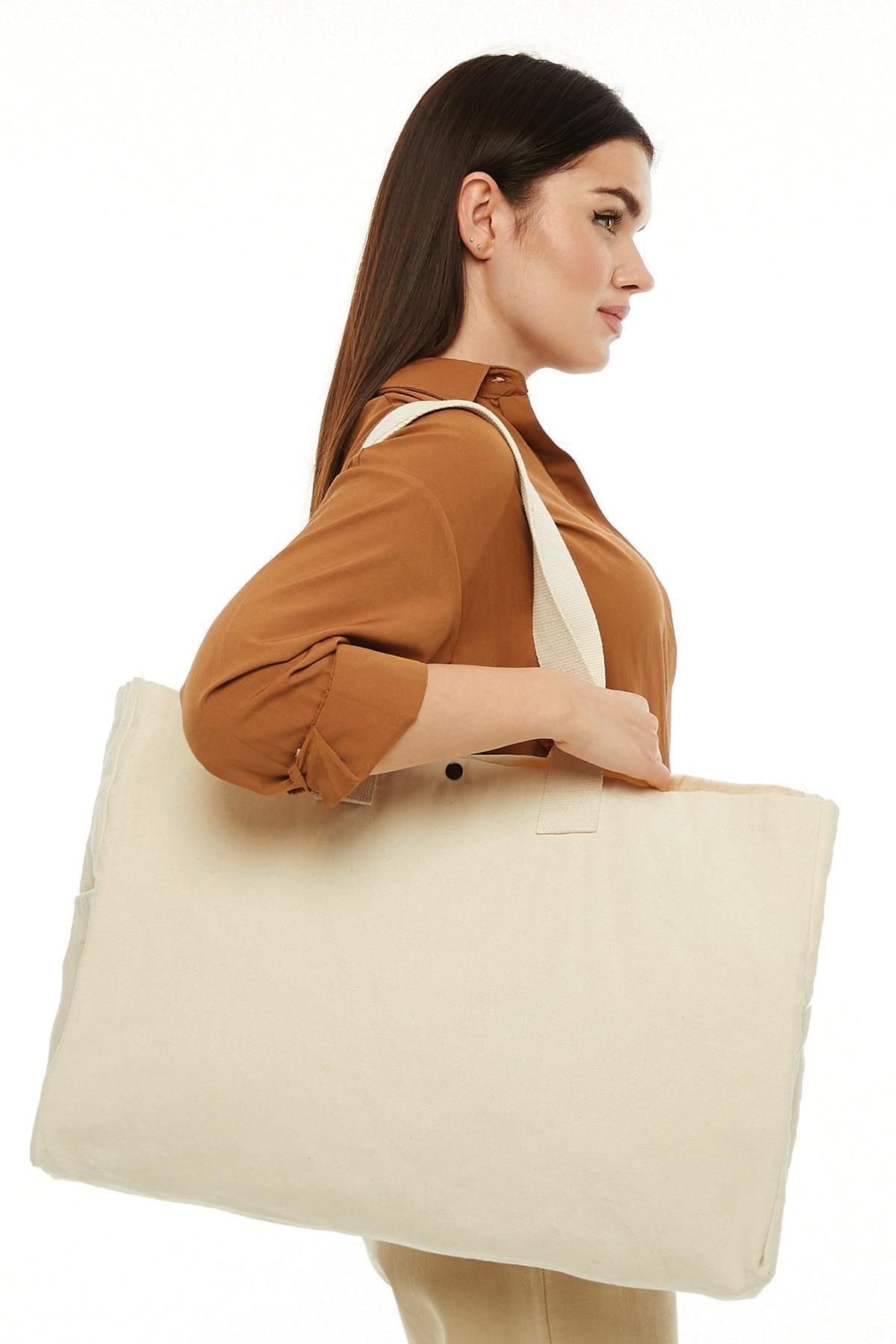 Çınar Bez Çanta-Canvas Large Size Bag 4