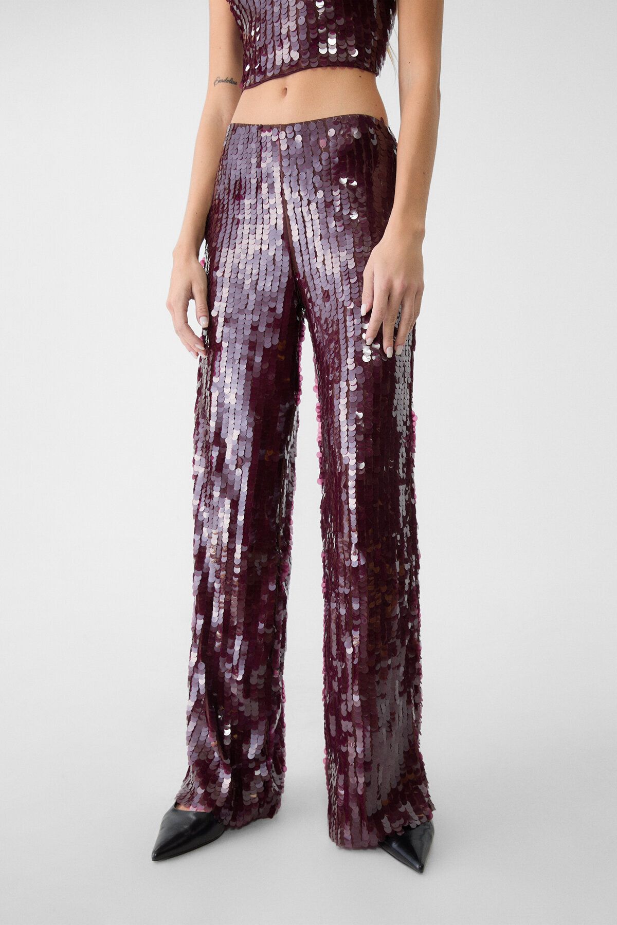 Stradivarius-Long sequinned trousers 2