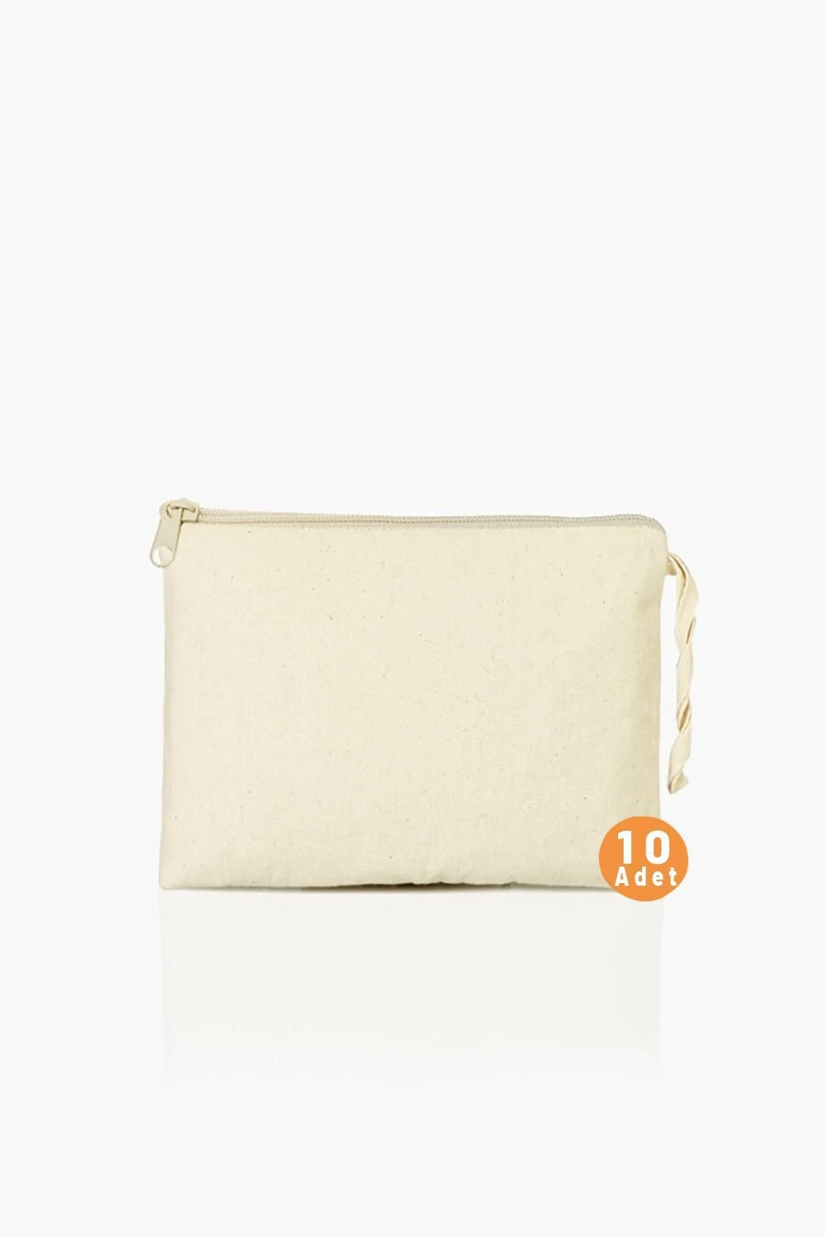 Çınar Bez Çanta Ham Bez Clutch Çanta (10 ADET)