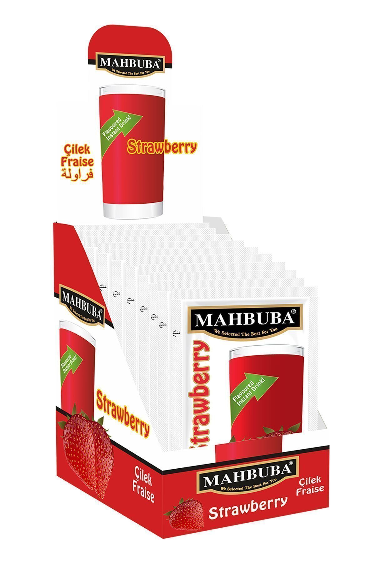 Mahbuba Çilek Aromalı Soğuk Toz Içecek 24x9gr