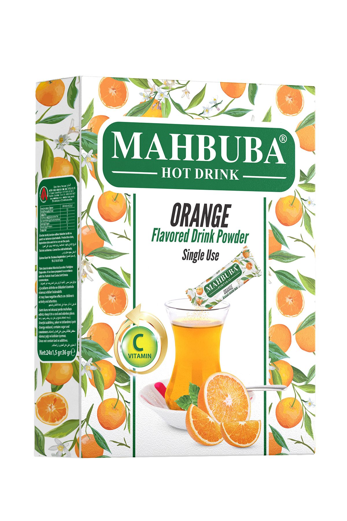 Mahbuba Tek İçimlik Portakal Aromalı Oralet Çayı 24x1,5gr