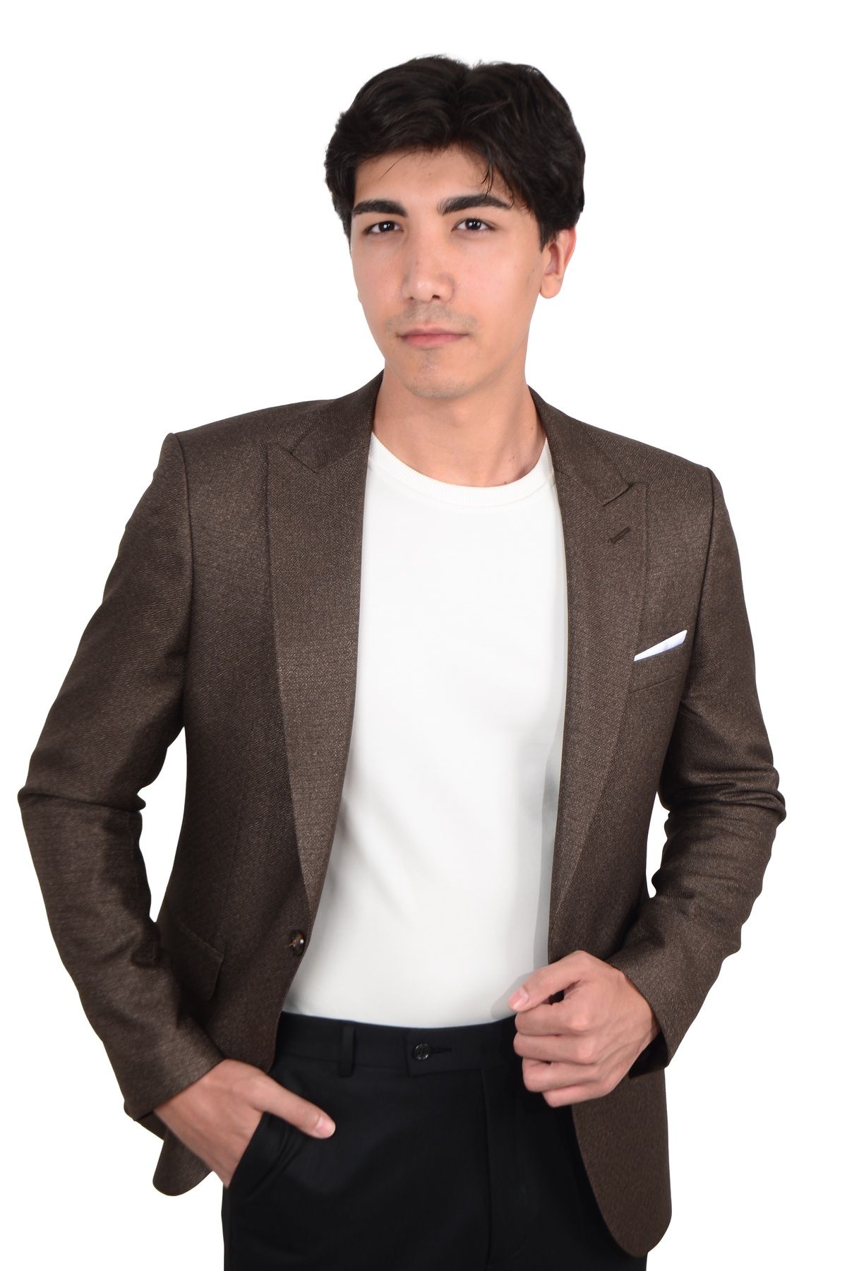 Cengiz İnler-Men's Textured Sports Jacket 8