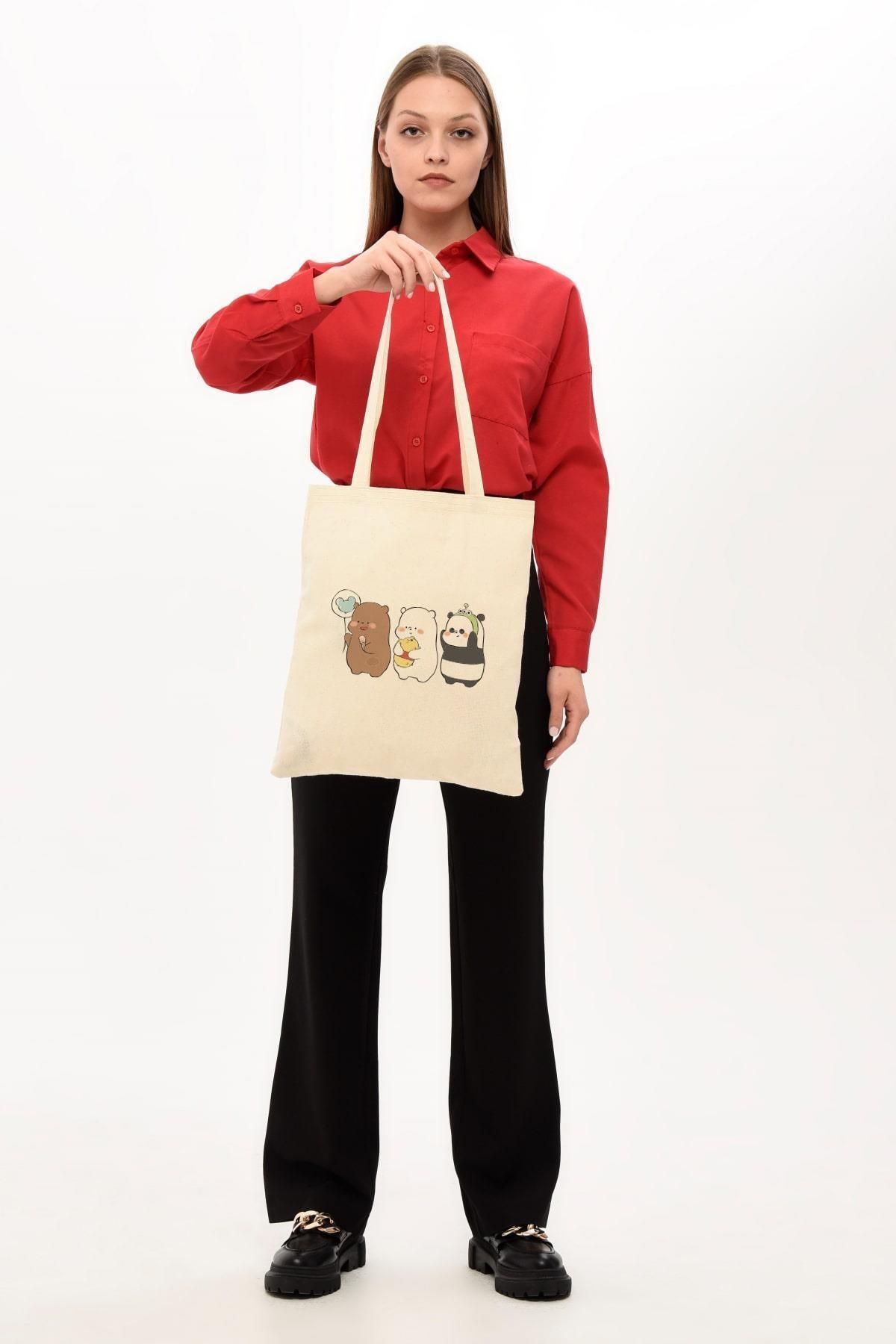Çınar Bez Çanta-3 Close Friendly Printed Cloth Bag 7