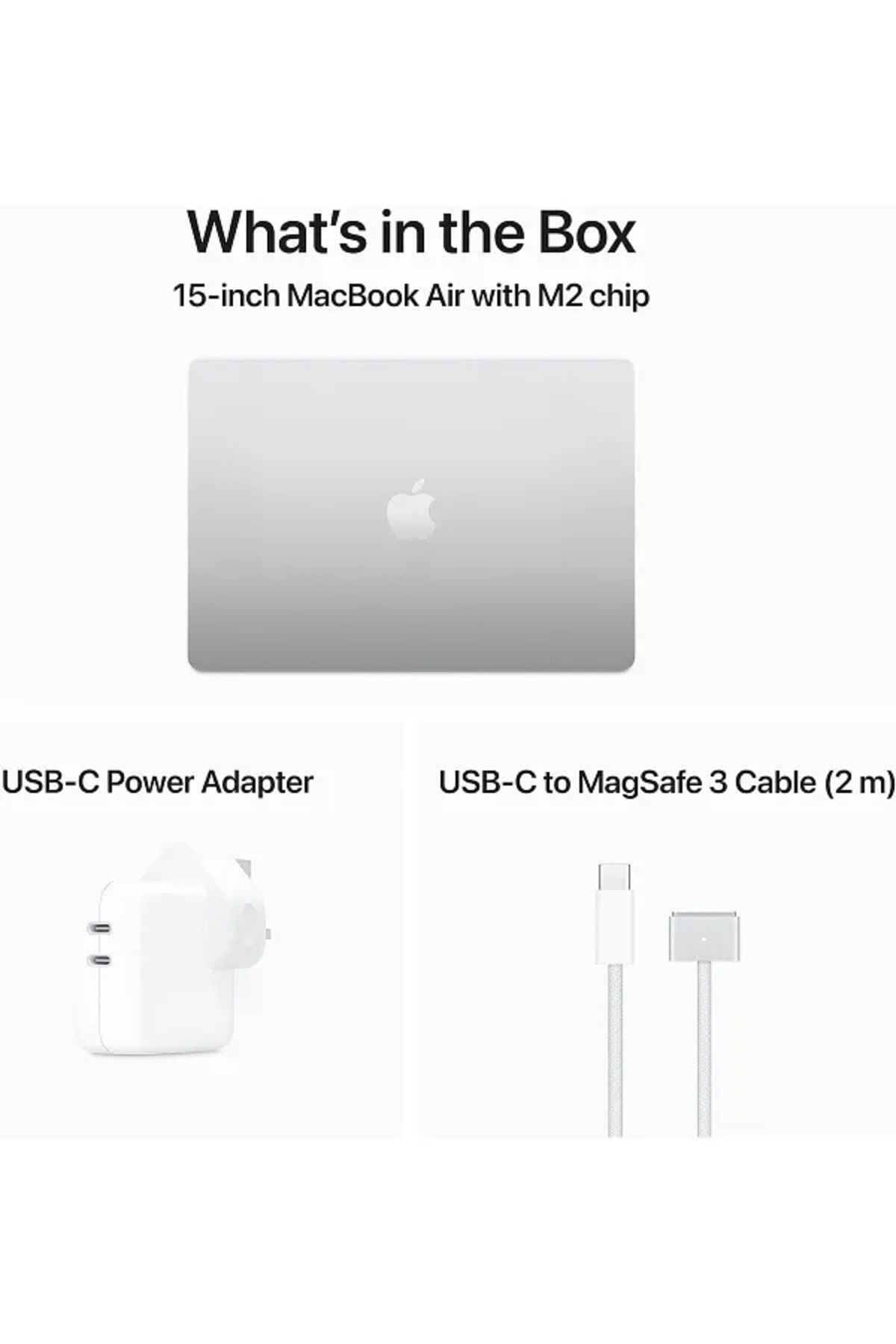 Apple-ماك بوك اير 15 بوصة: شريحة M2 مع وحدة معالجة مركزية 8 أنوية ووحدة معالجة رسومية 10 أنوية، وقرص SSD سعة 256 جيجابايت - فضي 4